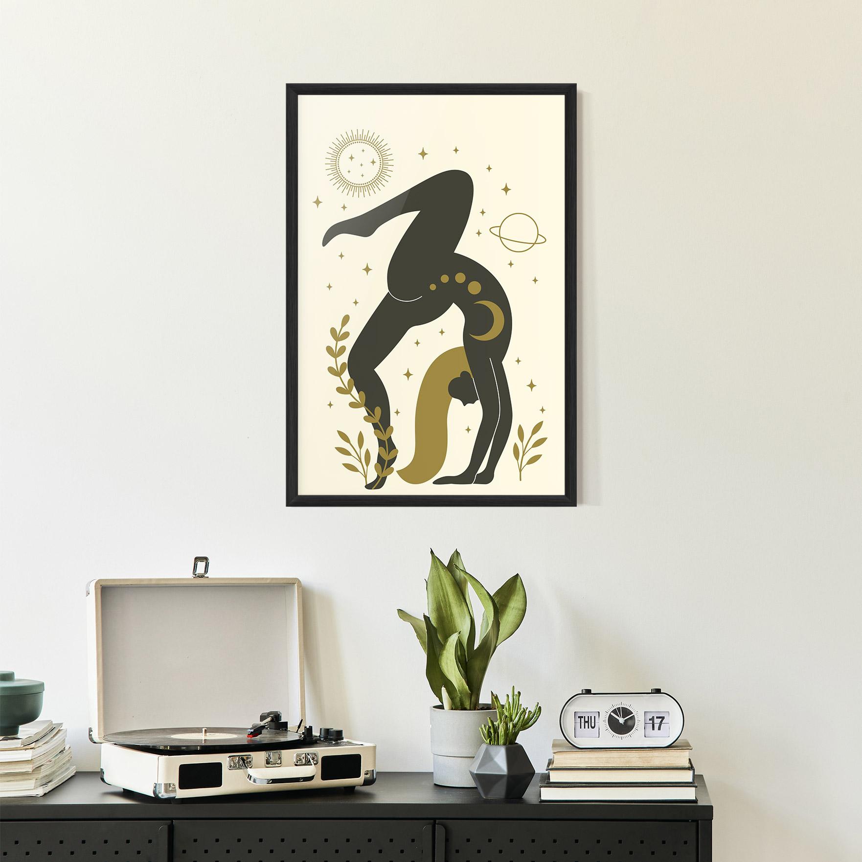 Poster Înrămat Yoga Sun Pose mockup 2