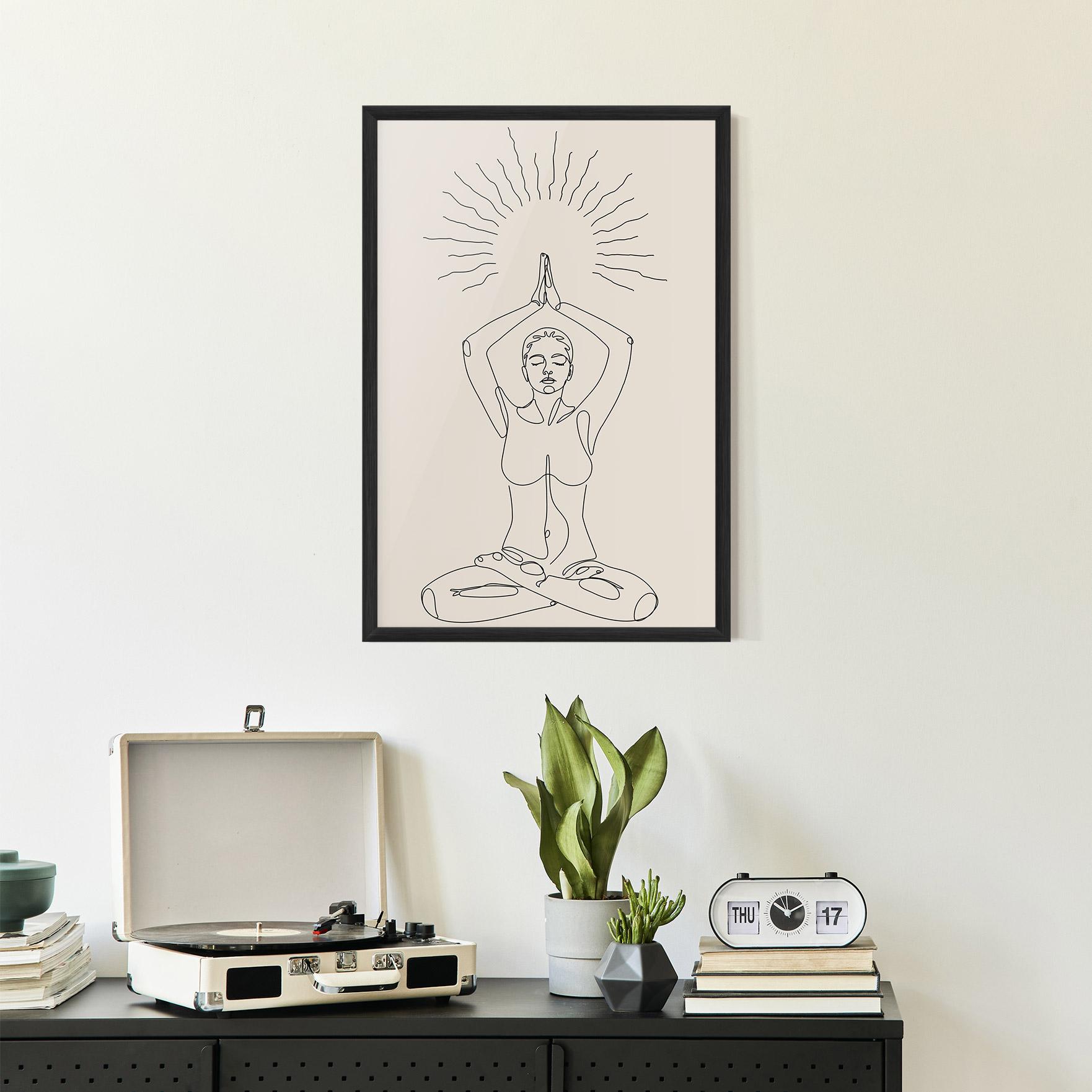 Poster Înrămat Yoga Sun mockup 2