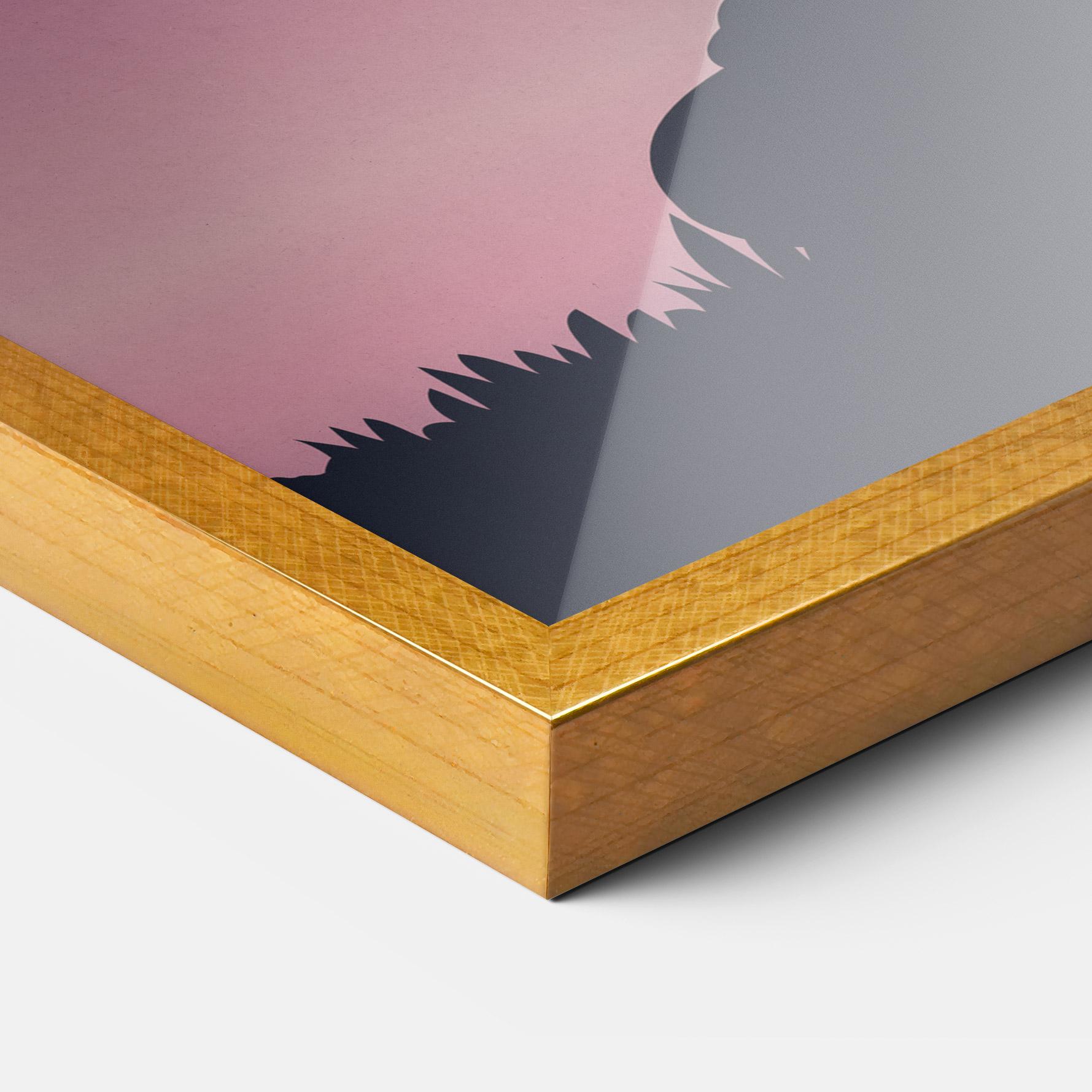 Poster Înrămat Yoga Purple Sky mockup 3