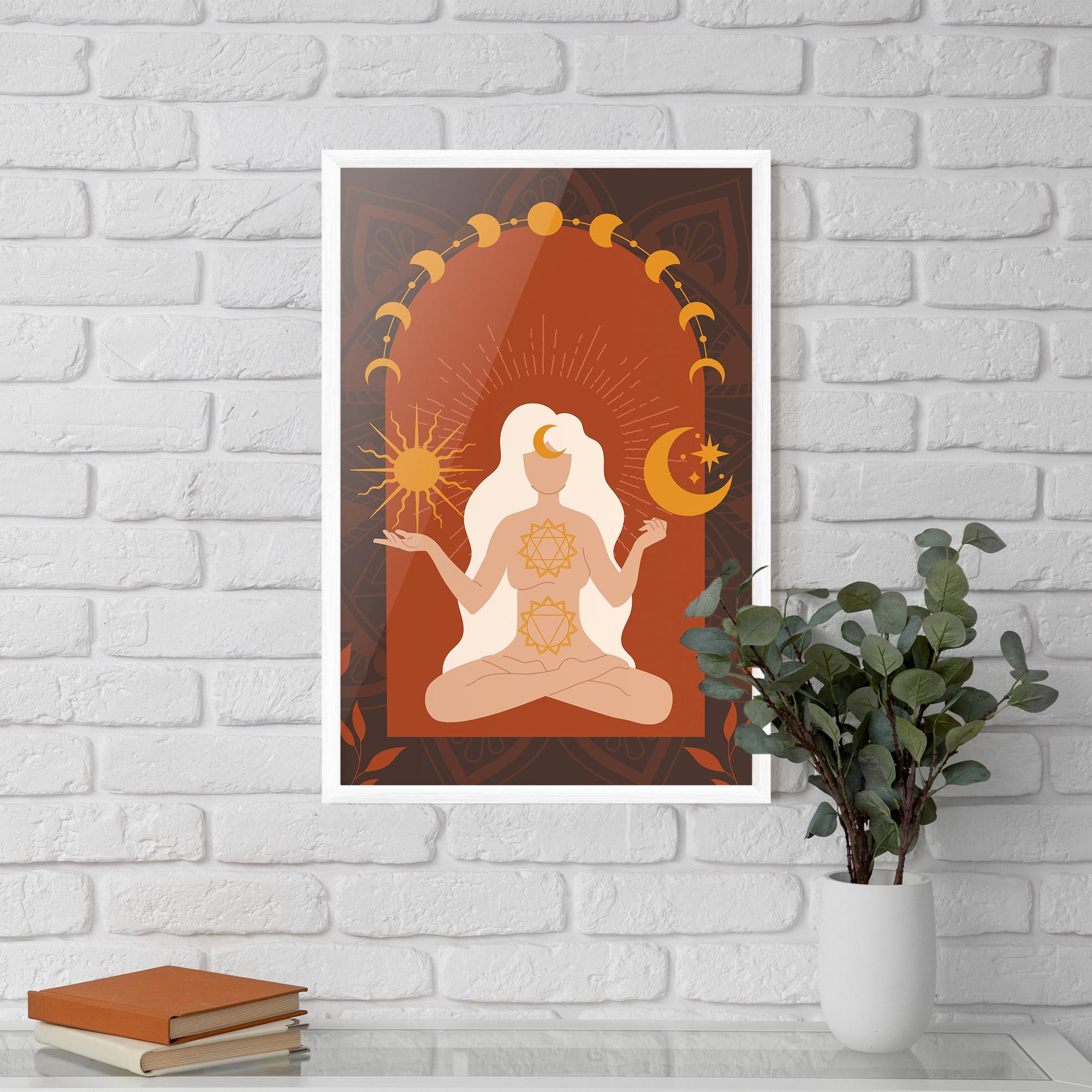 Poster Înrămat Sun Moon Meditation mockup 5