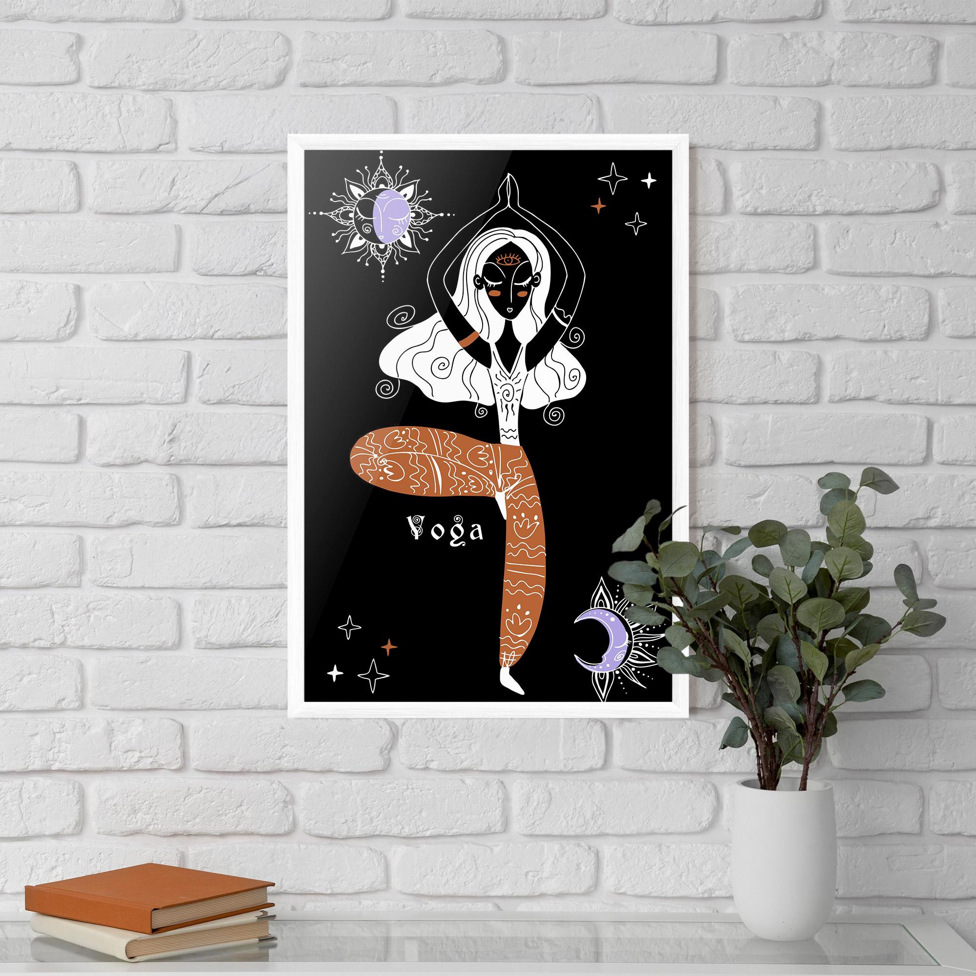 Poster Înrămat Yoga Girl mockup 5