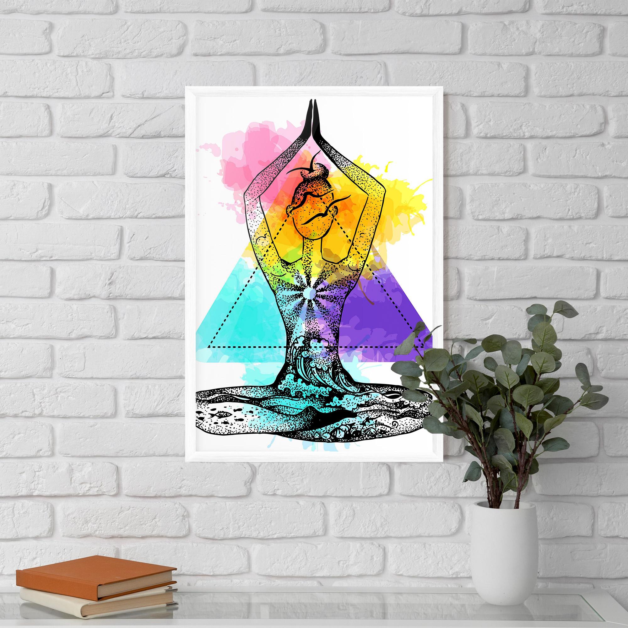 Poster Înrămat Yoga Triangle mockup 5