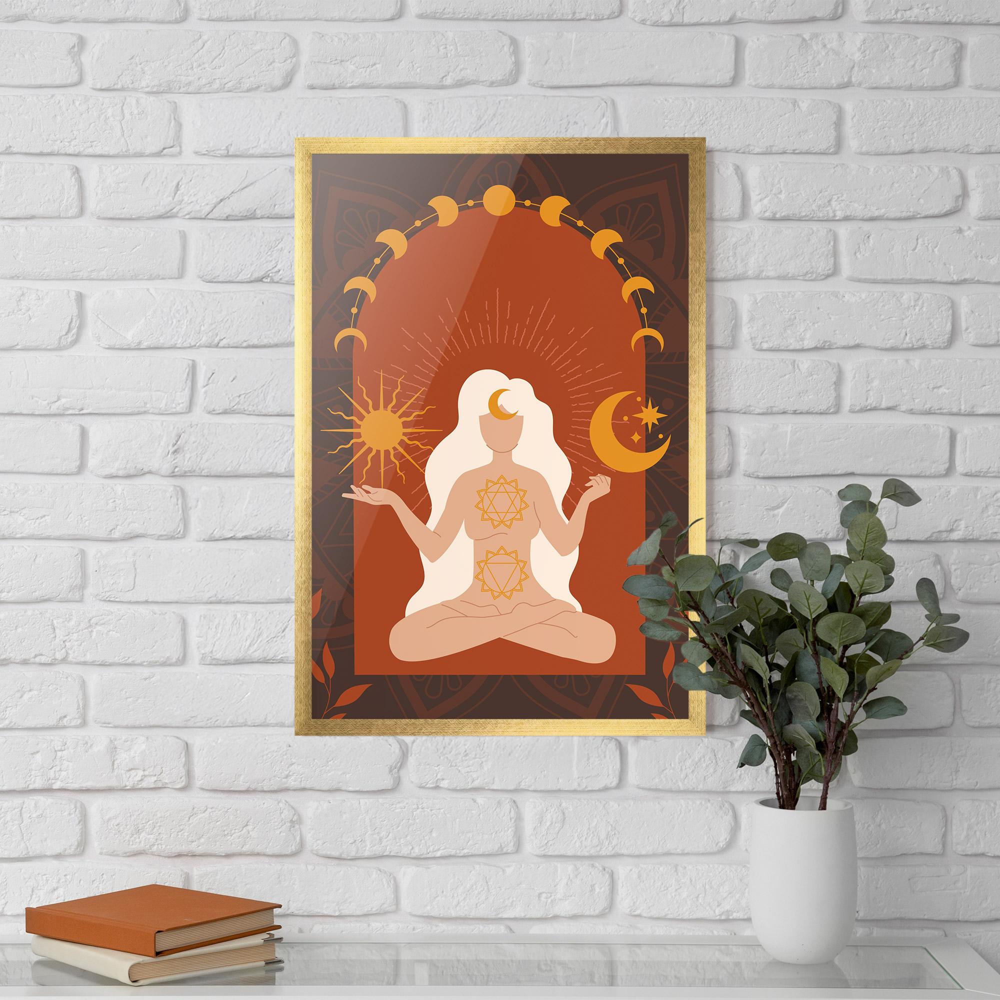 Poster Înrămat Sun Moon Meditation mockup 5