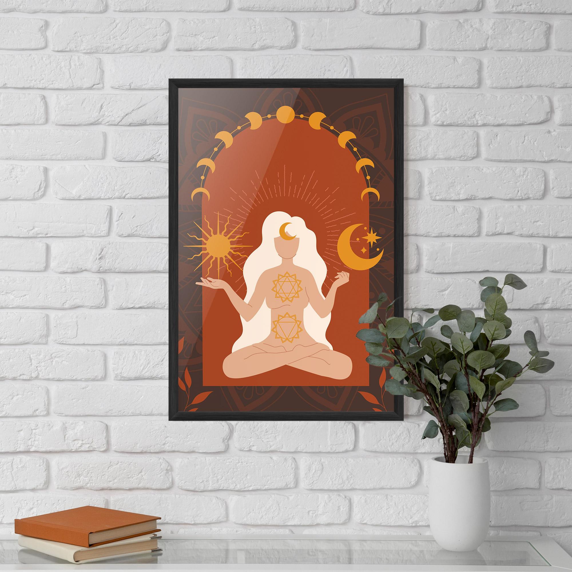 Poster Înrămat Sun Moon Meditation mockup 5