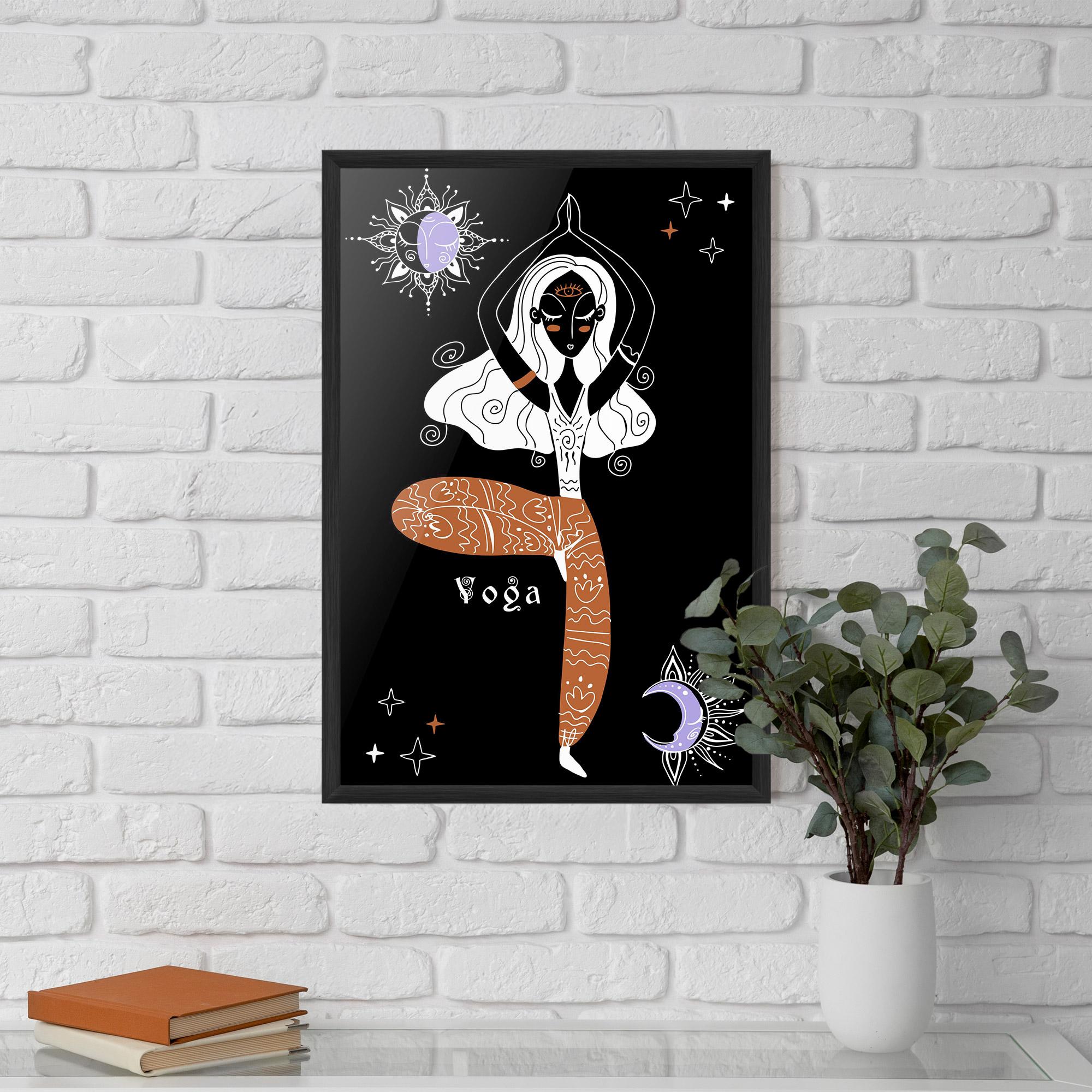 Poster Înrămat Yoga Girl mockup 5