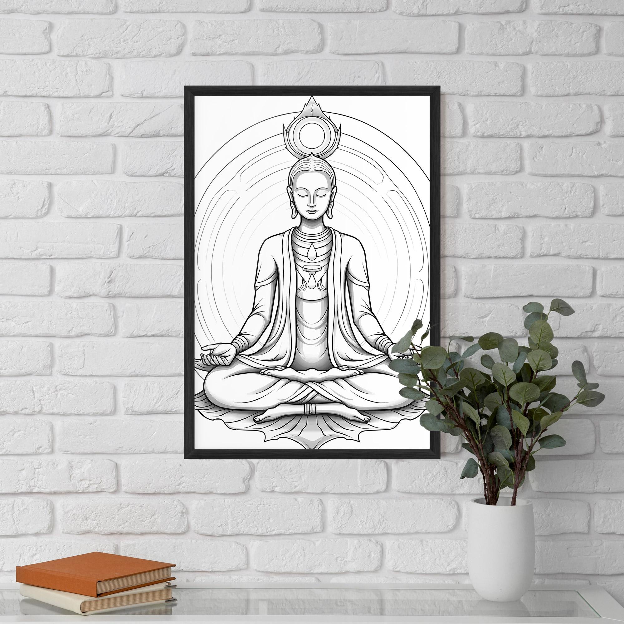 Poster Înrămat Yoga Peace mockup 5