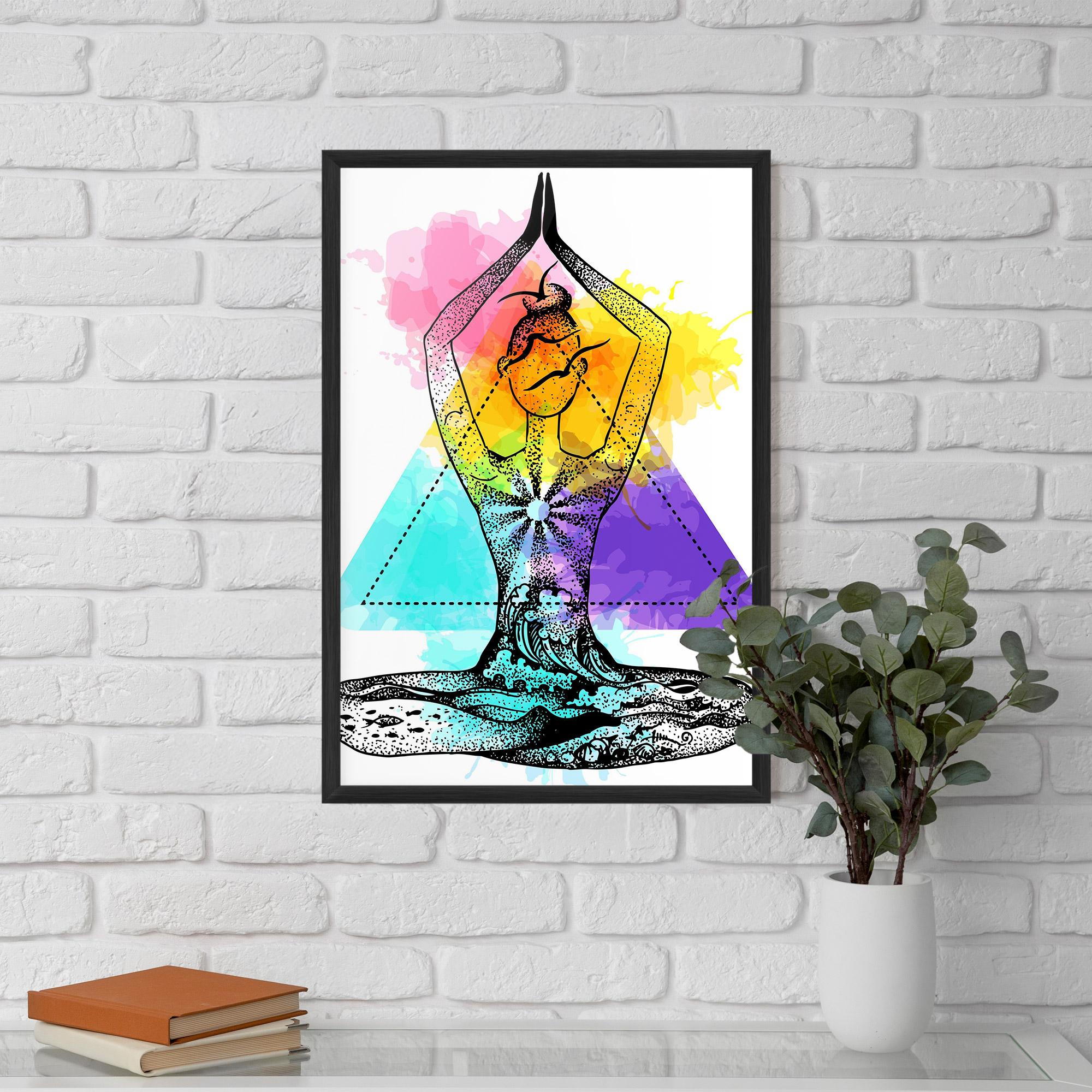 Poster Înrămat Yoga Triangle mockup 5