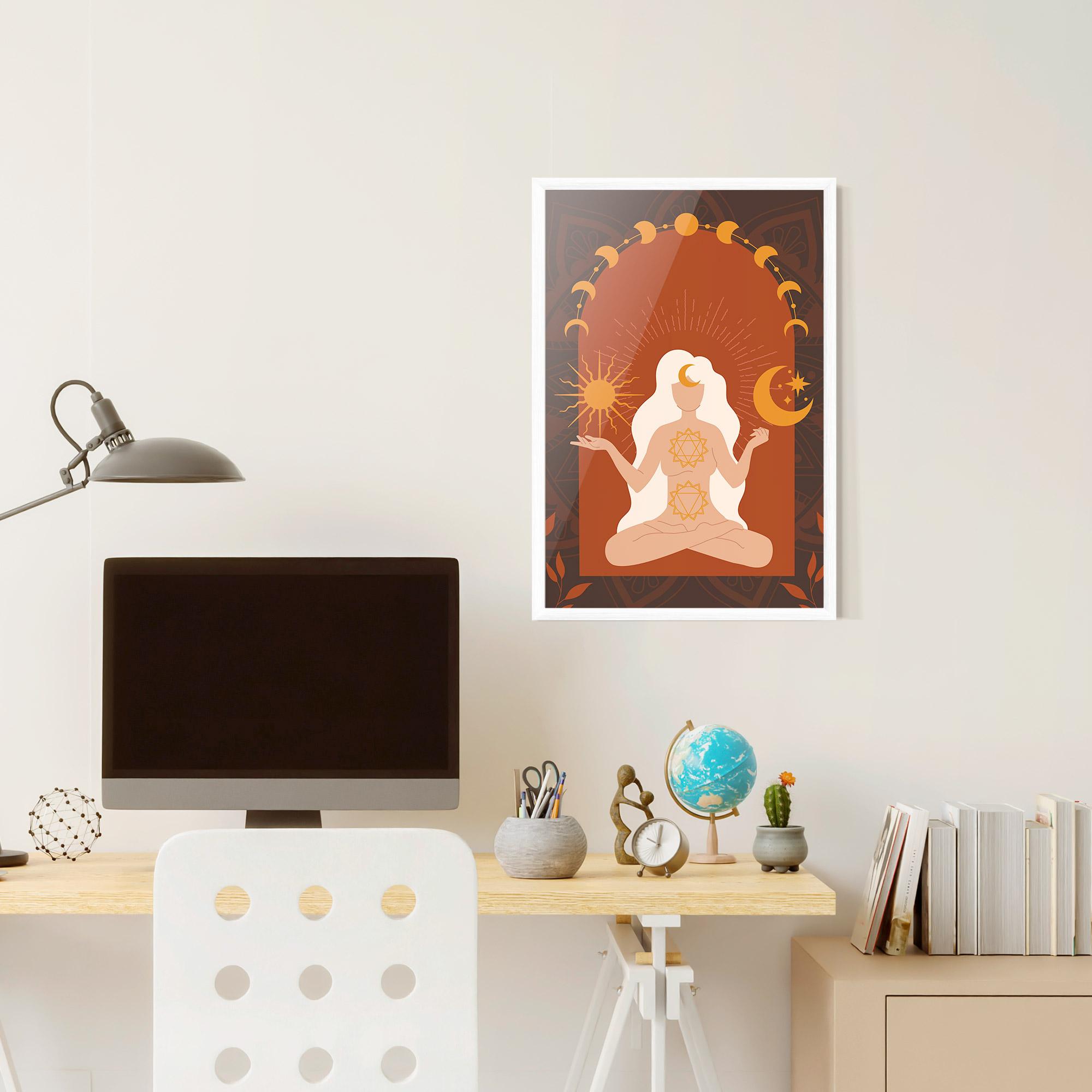 Poster Înrămat Sun Moon Meditation mockup 6