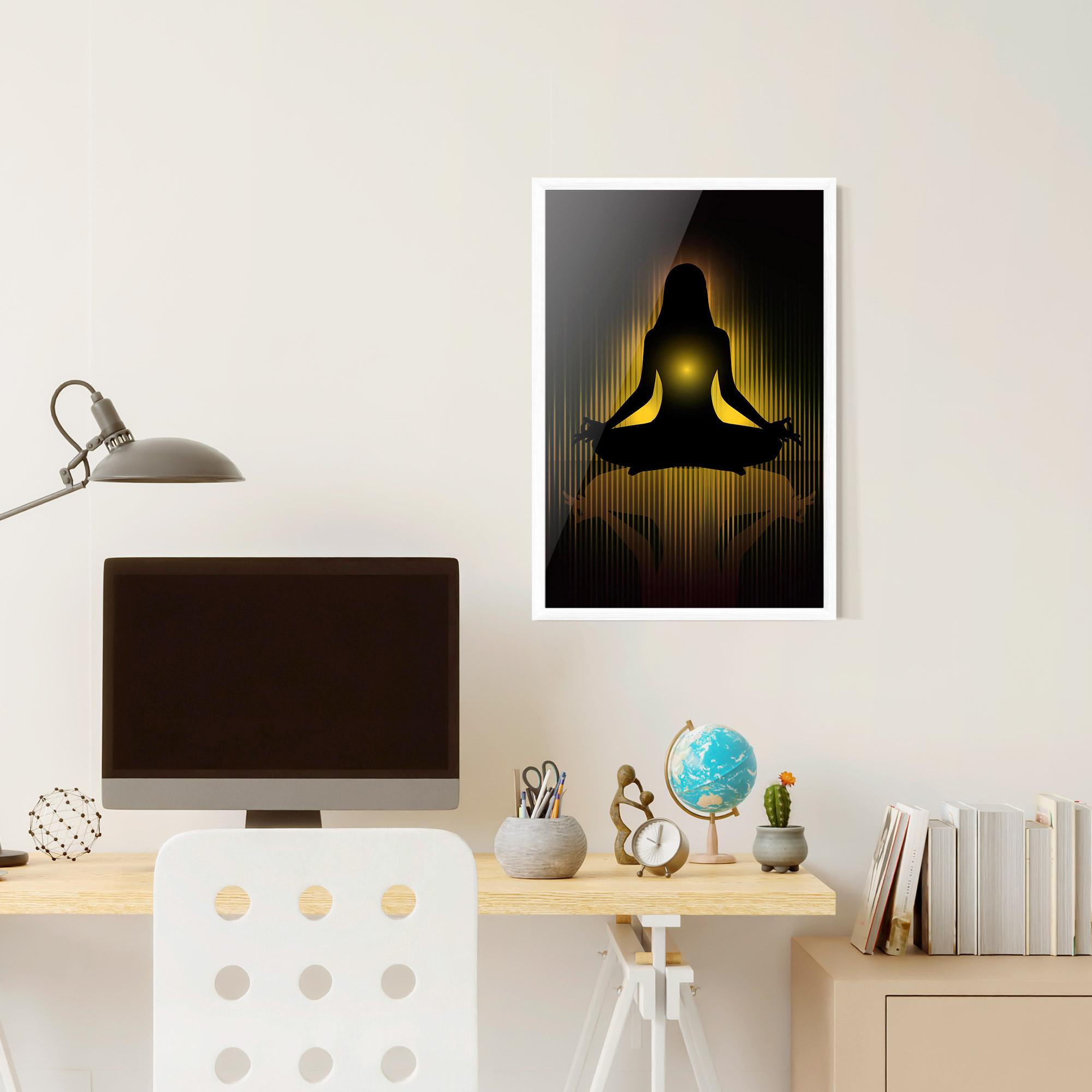 Poster Înrămat Yellow Light Yoga mockup 6