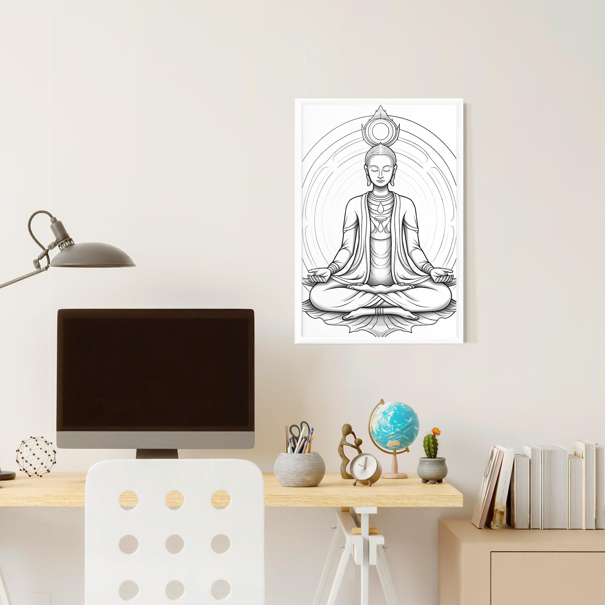 Poster Înrămat Yoga Peace mockup 6