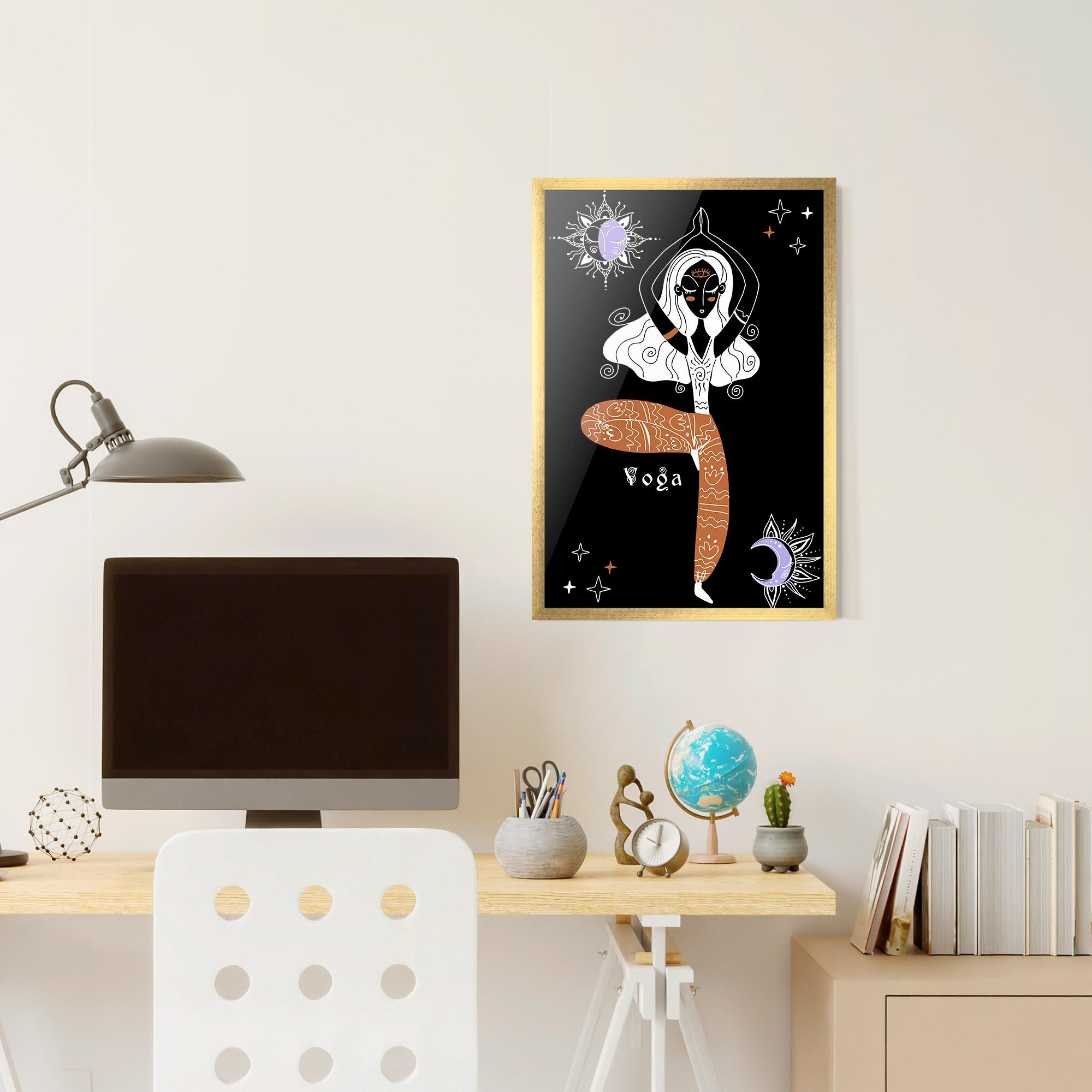 Poster Înrămat Yoga Girl mockup 6