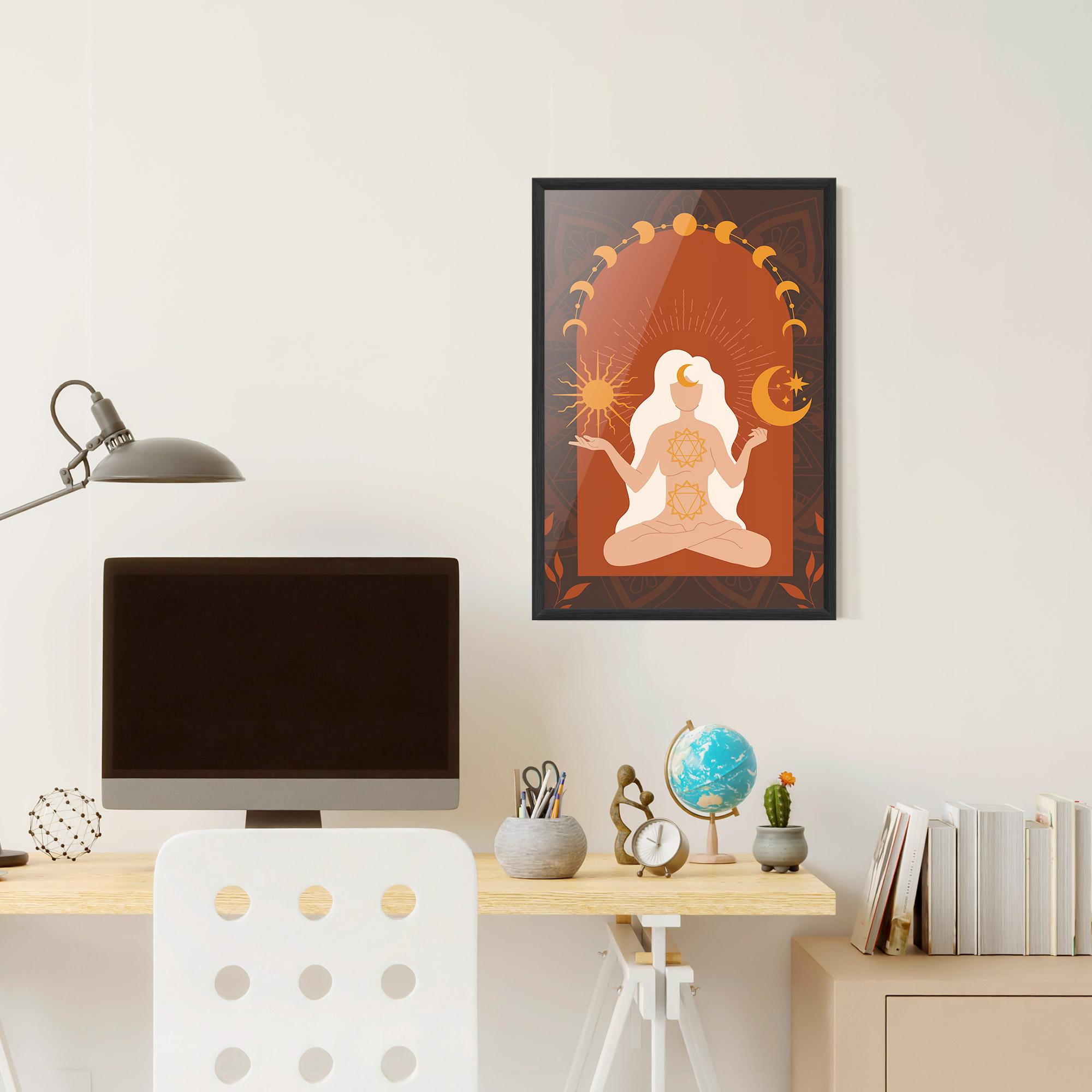 Poster Înrămat Sun Moon Meditation mockup 6