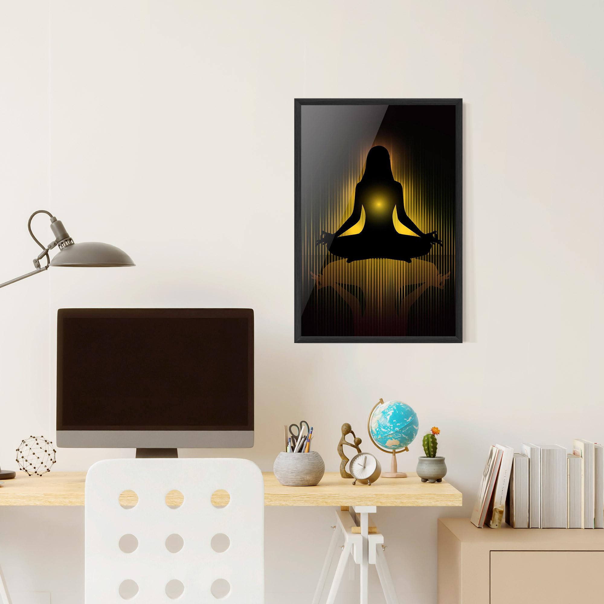 Poster Înrămat Yellow Light Yoga mockup 6