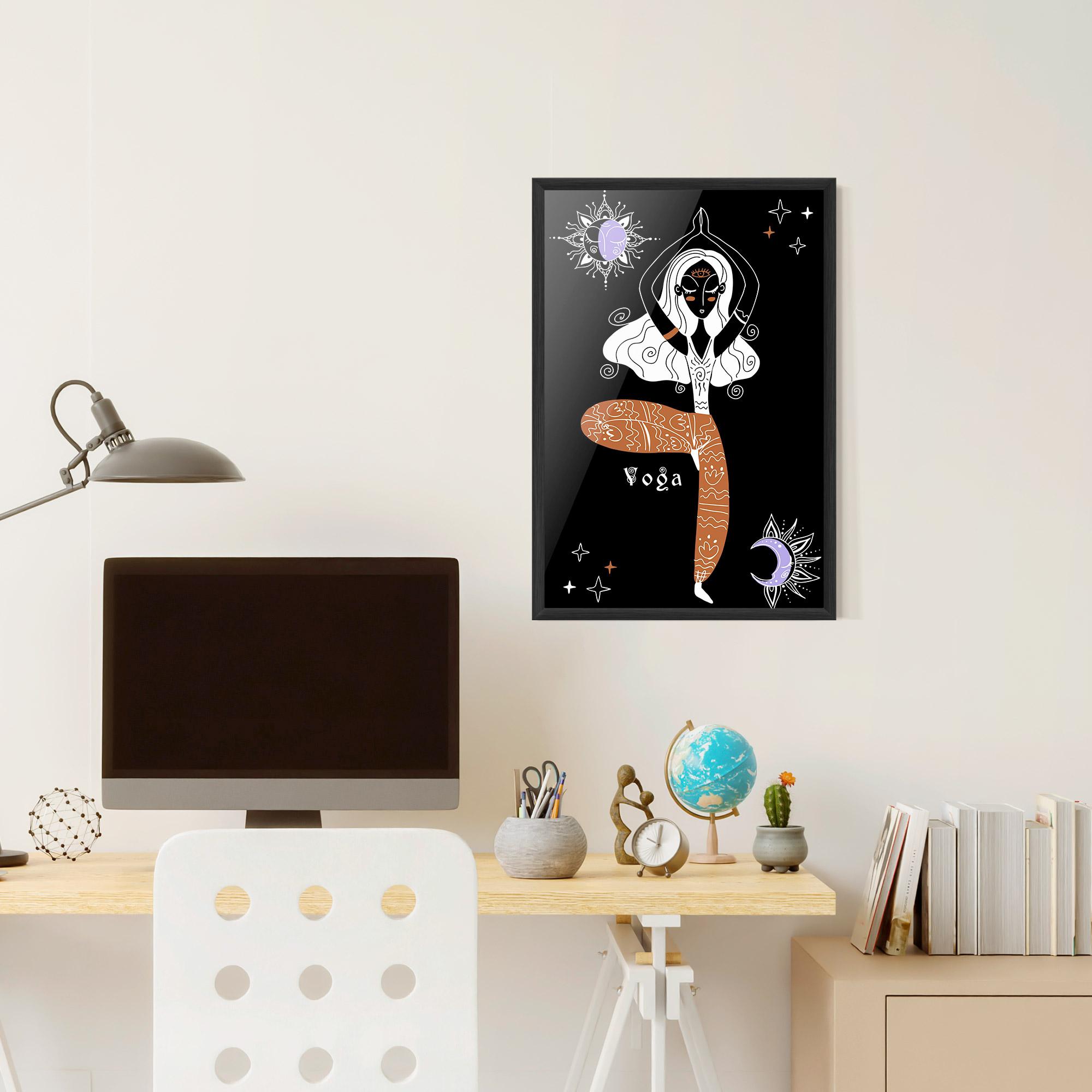 Poster Înrămat Yoga Girl mockup 6