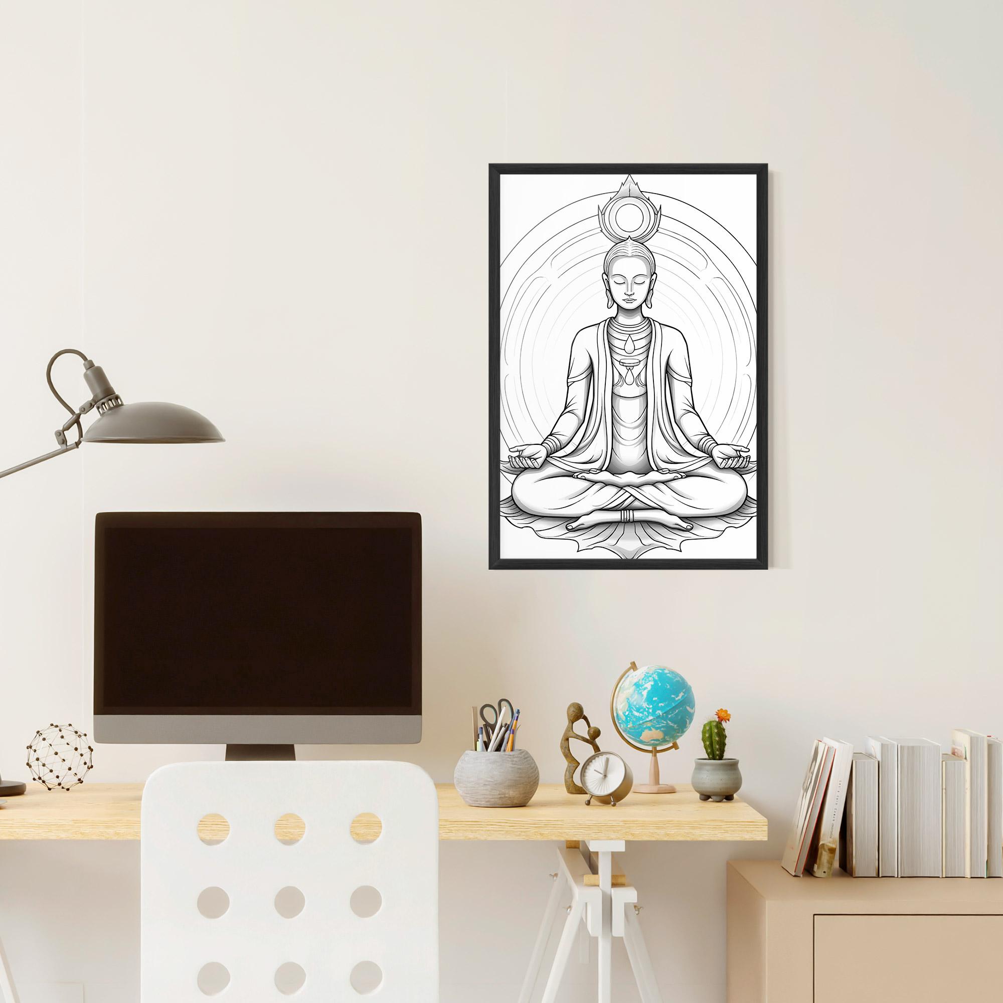 Poster Înrămat Yoga Peace mockup 6