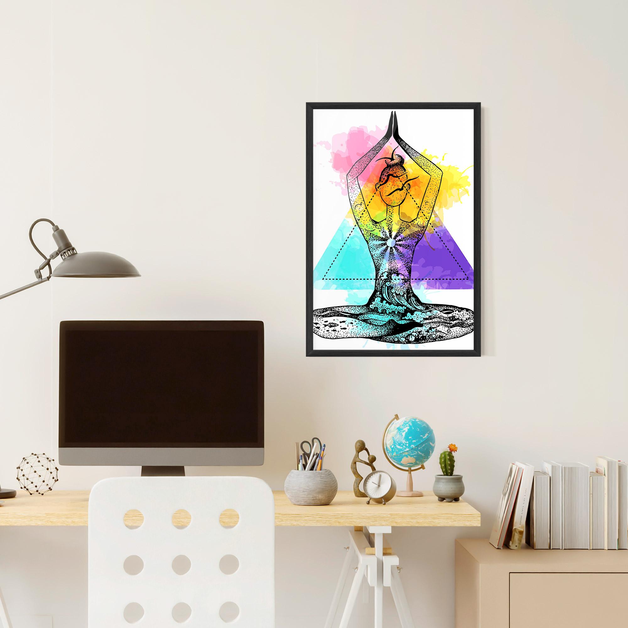 Poster Înrămat Yoga Triangle mockup 6