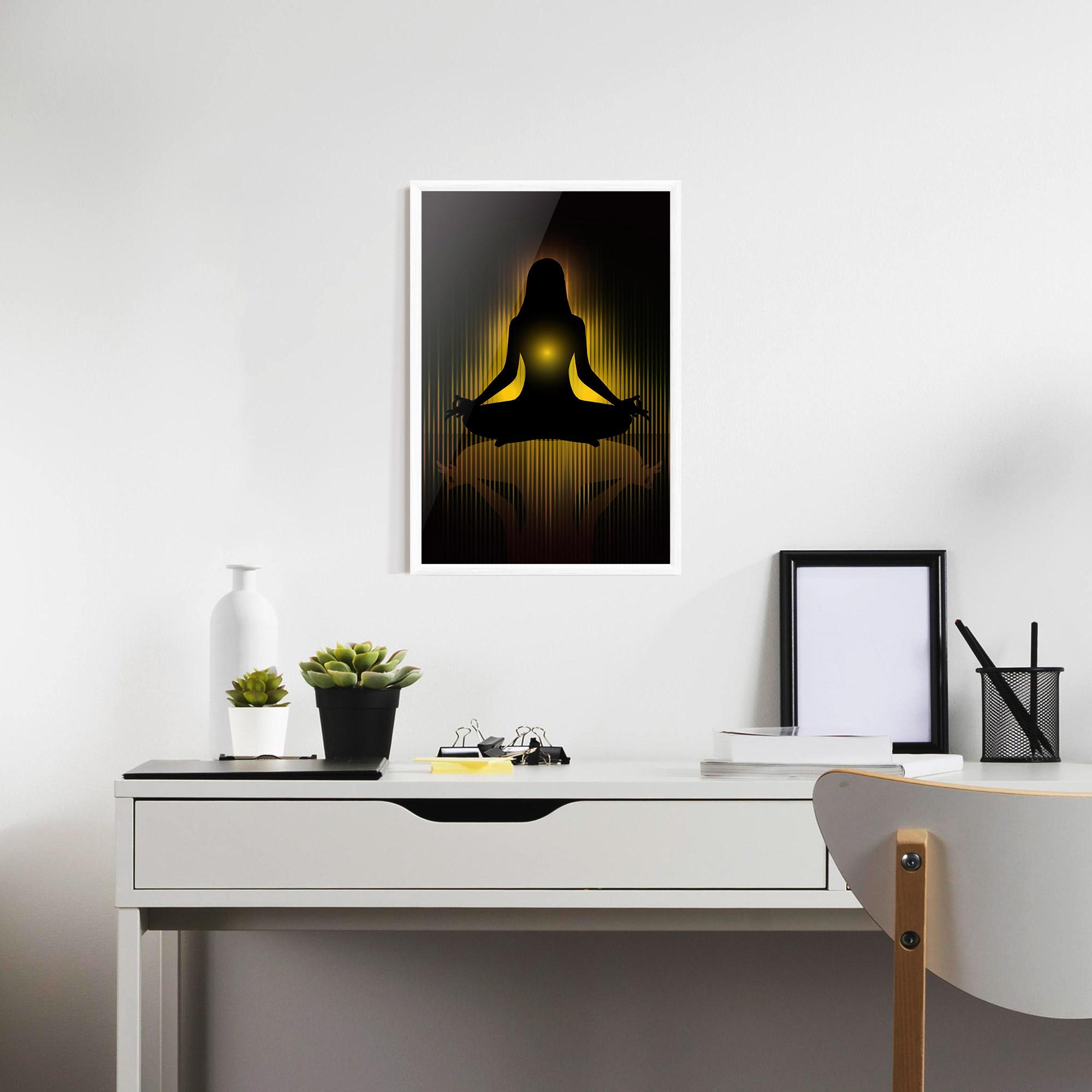 Poster Înrămat Yellow Light Yoga mockup 7