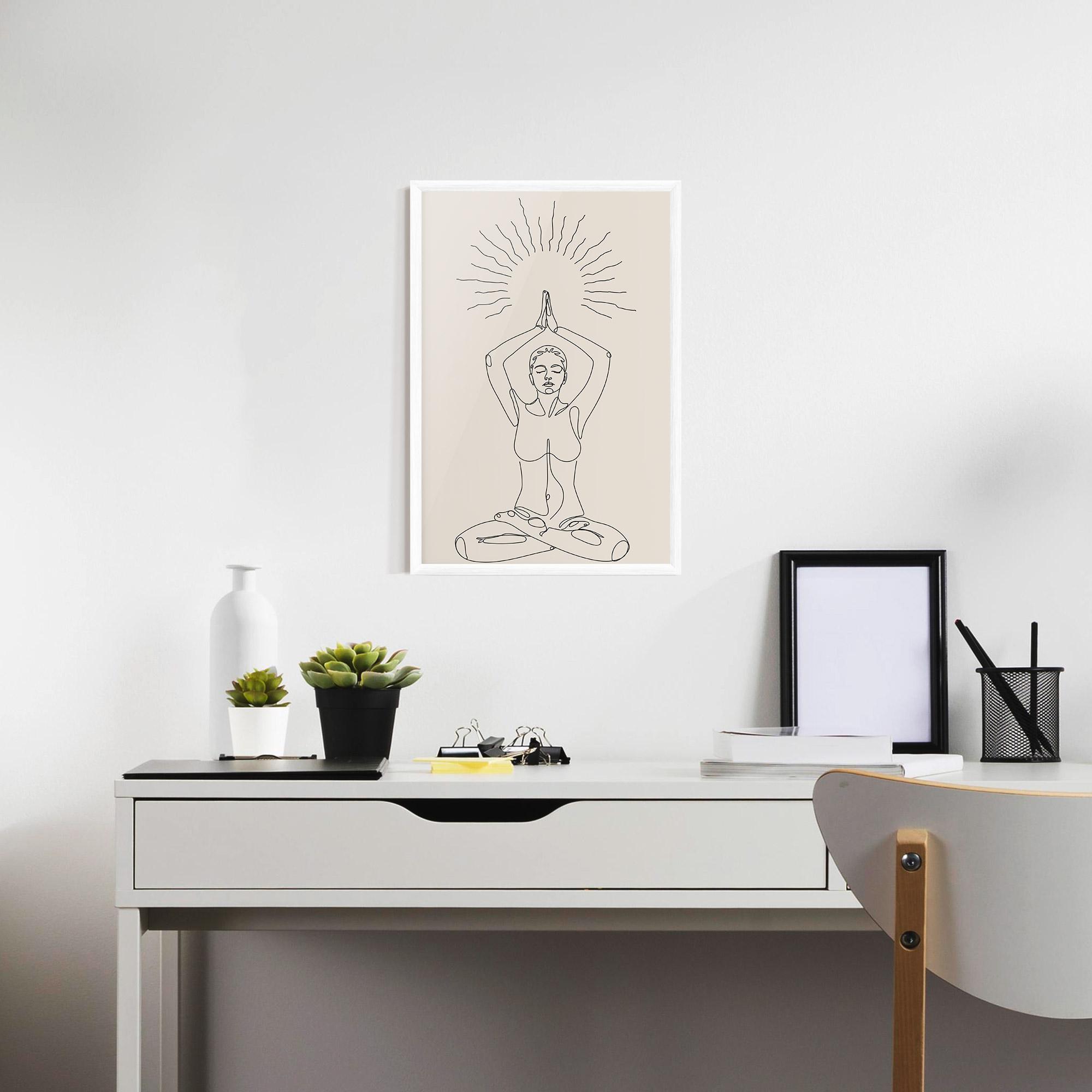 Poster Înrămat Yoga Sun mockup 7