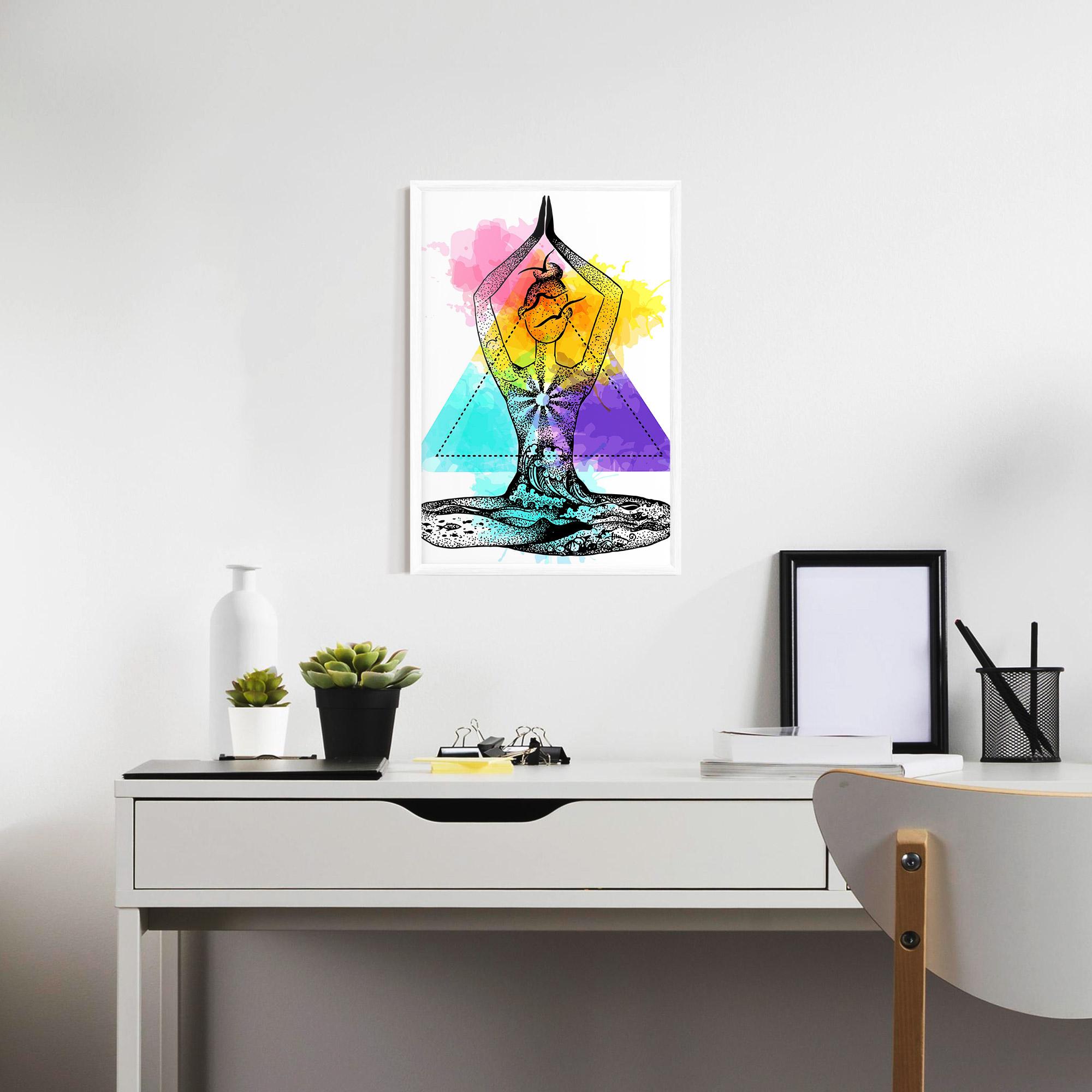 Poster Înrămat Yoga Triangle mockup 7