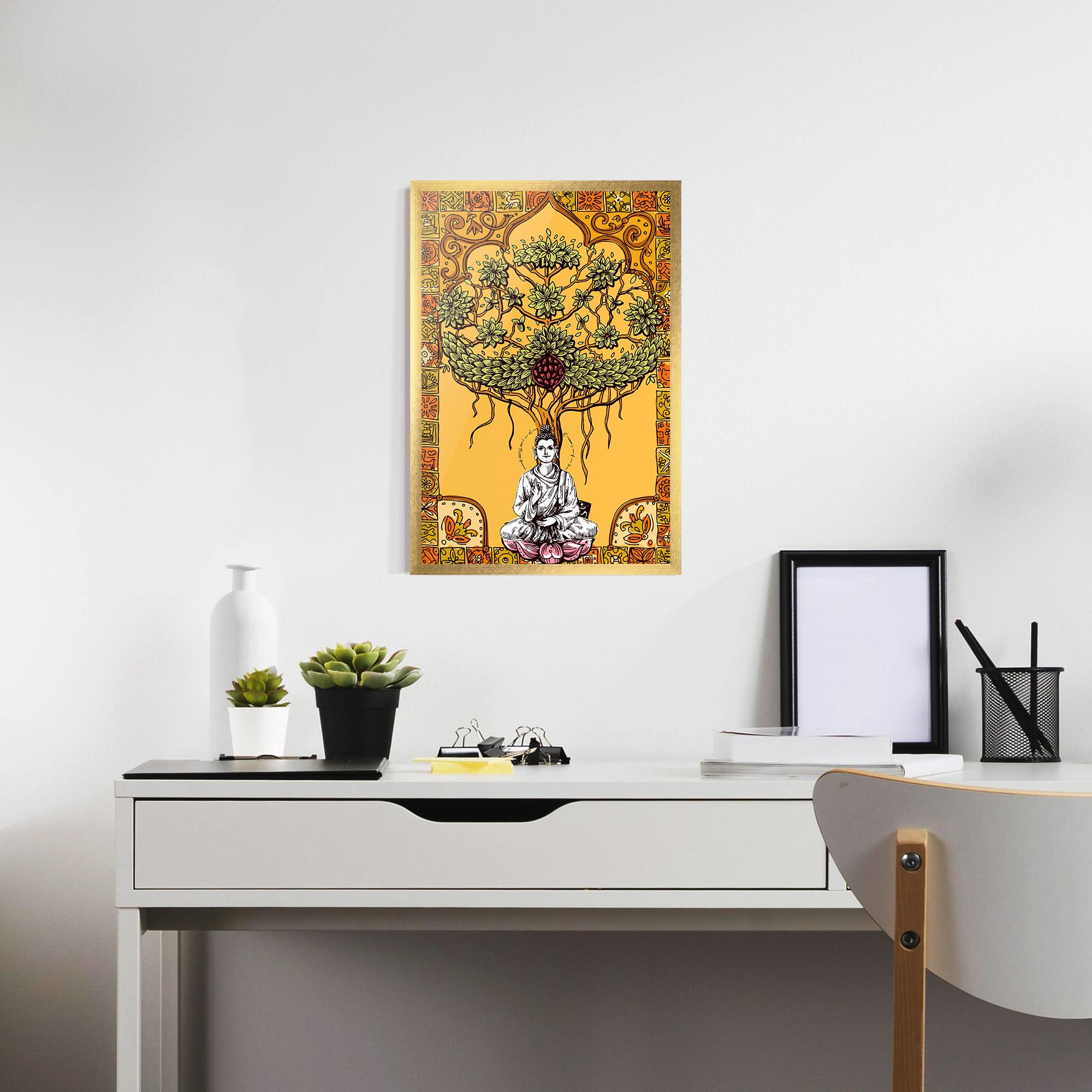 Poster Înrămat Meditation Three mockup 7