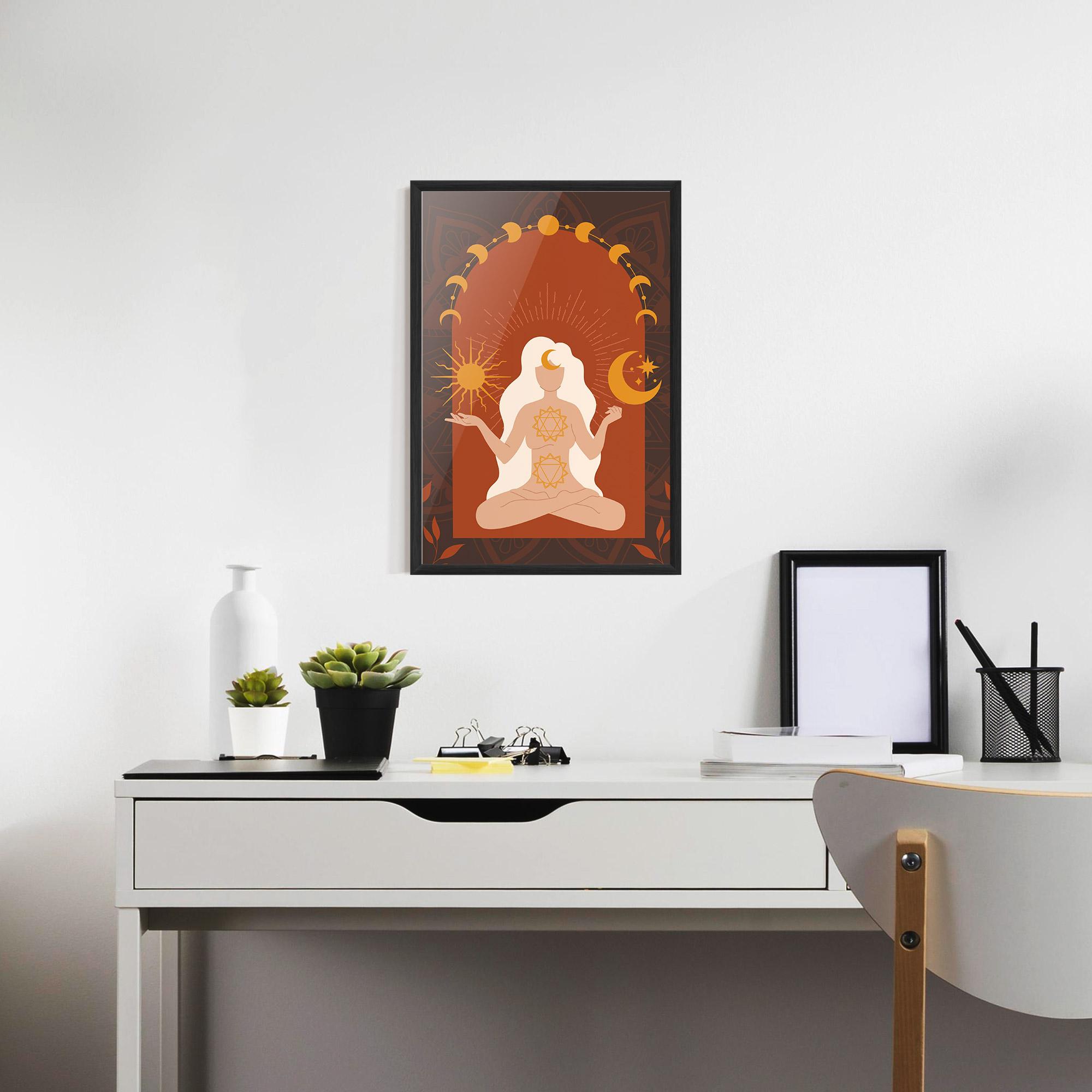 Poster Înrămat Sun Moon Meditation mockup 7
