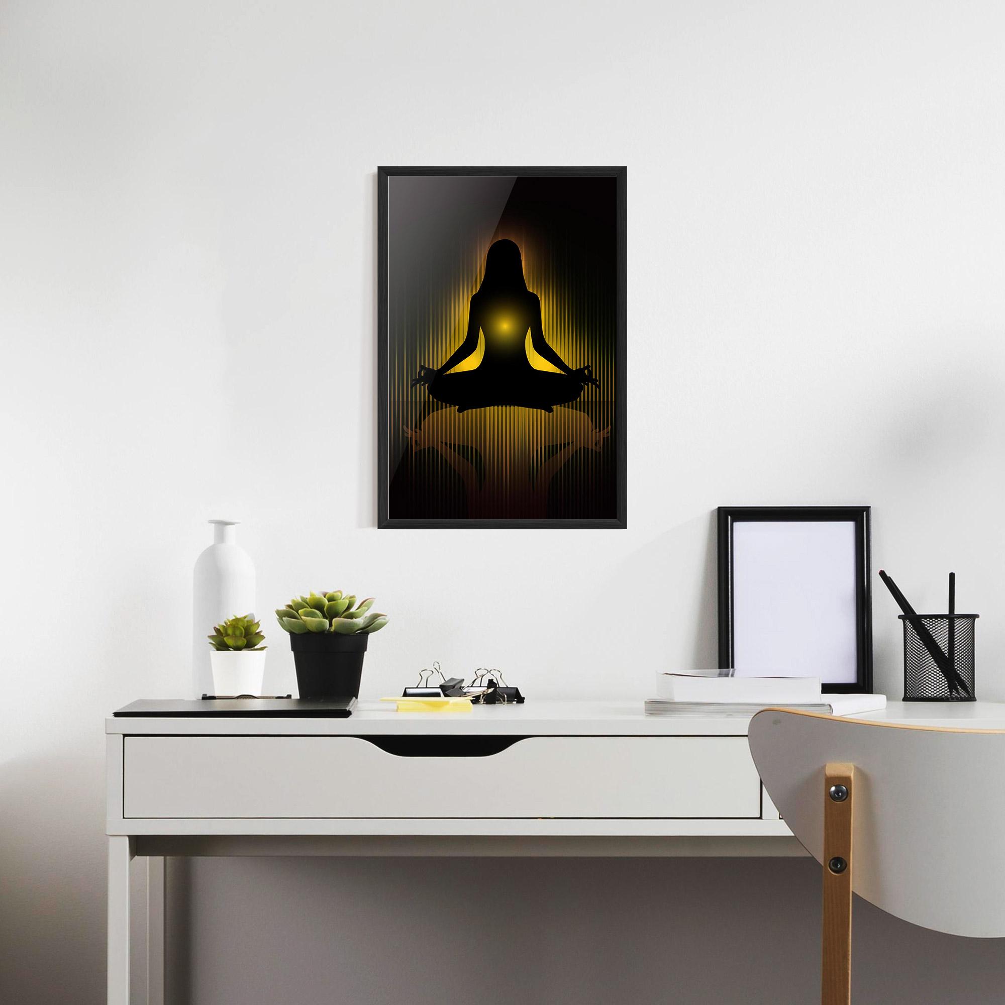 Poster Înrămat Yellow Light Yoga mockup 7
