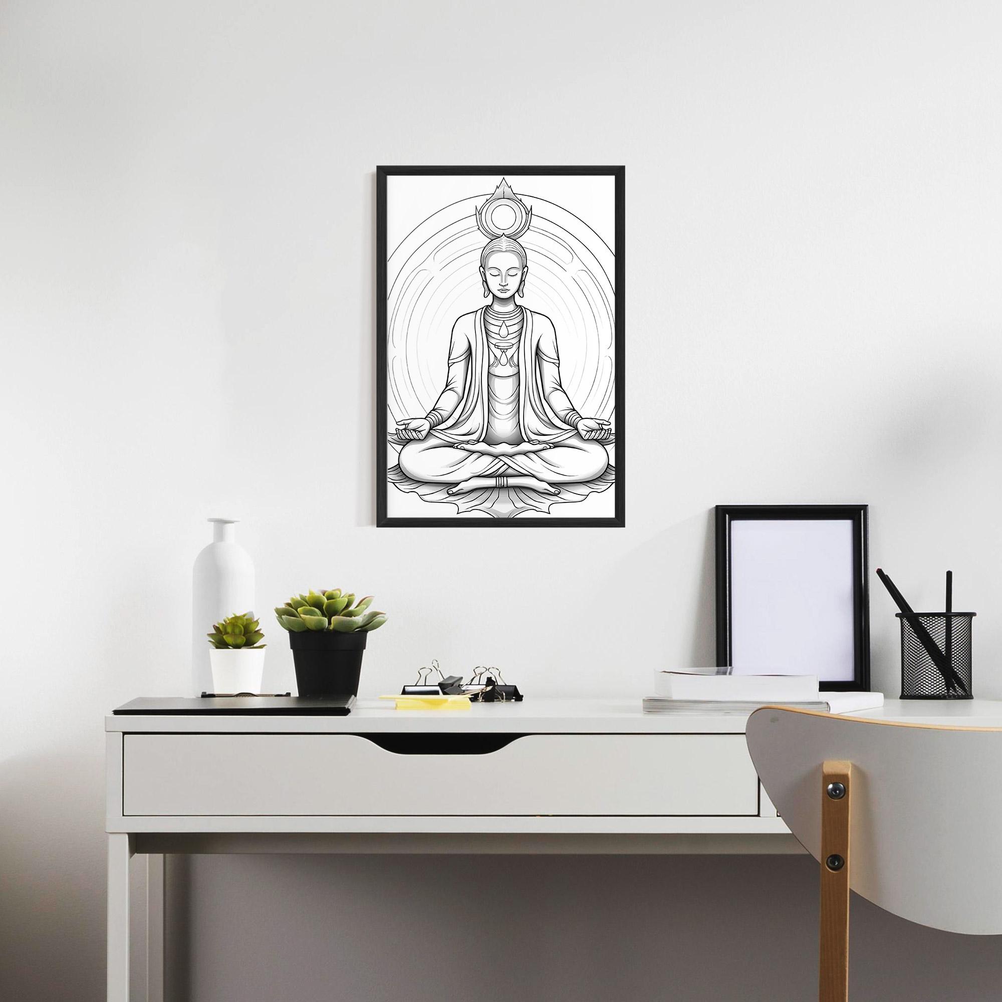 Poster Înrămat Yoga Peace mockup 7