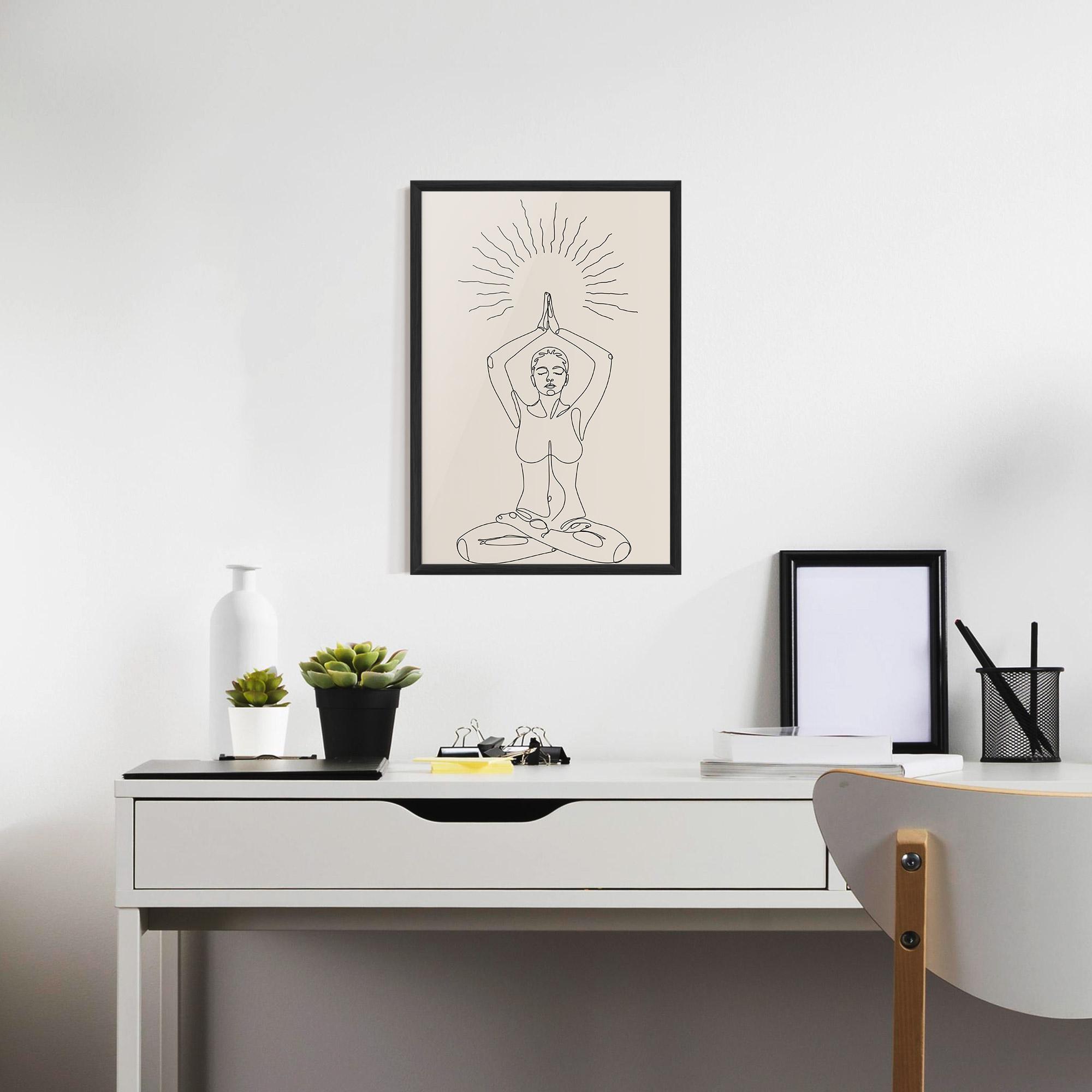 Poster Înrămat Yoga Sun mockup 7