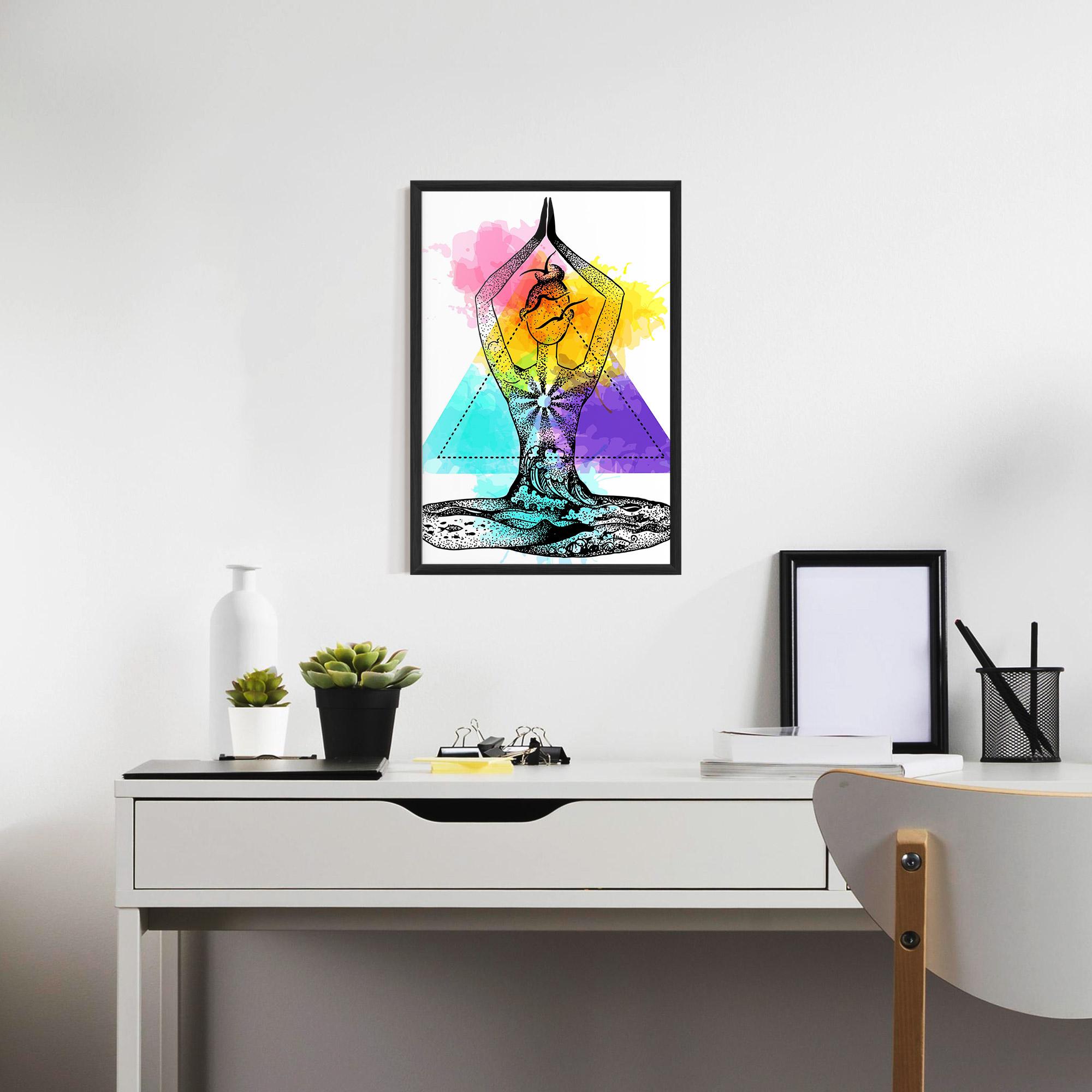 Poster Înrămat Yoga Triangle mockup 7