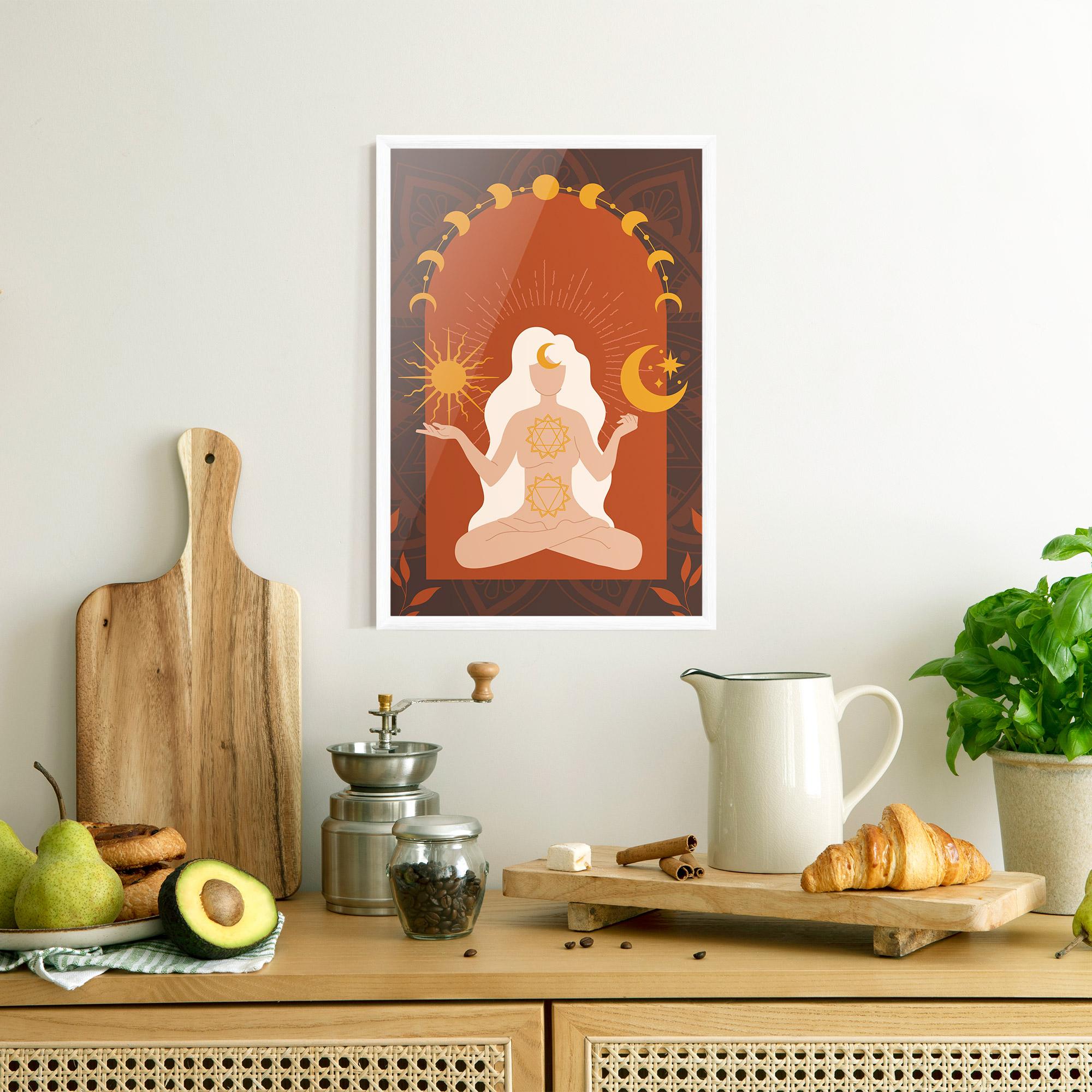 Poster Înrămat Sun Moon Meditation mockup 8