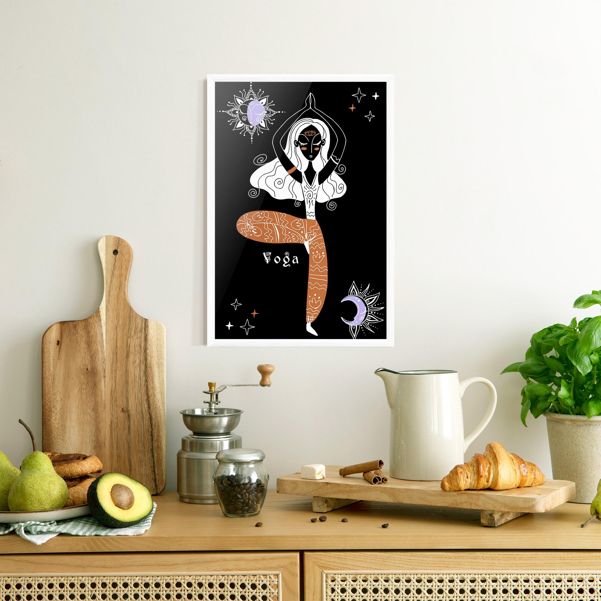 Poster Înrămat Yoga Girl mockup 8