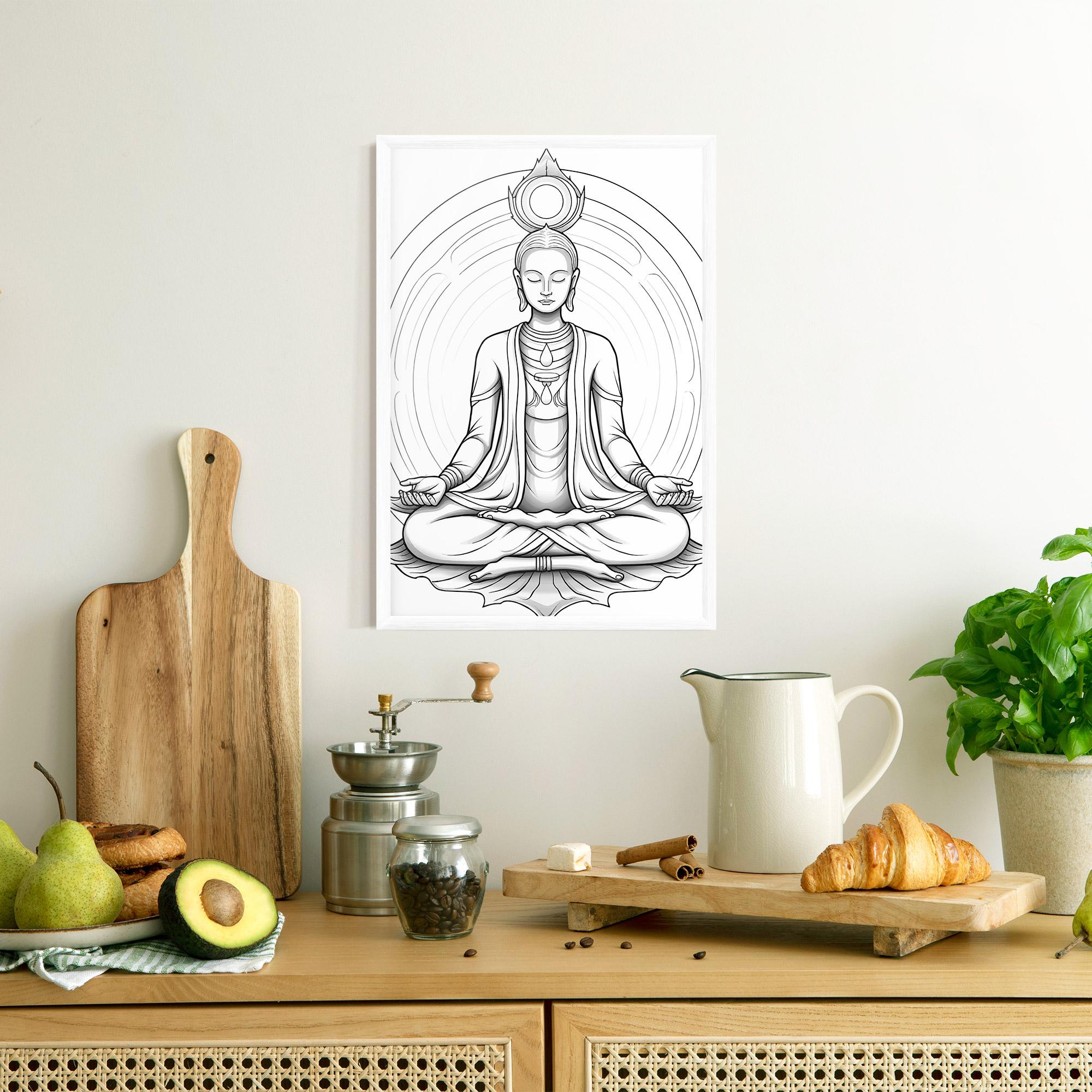 Poster Înrămat Yoga Peace mockup 8