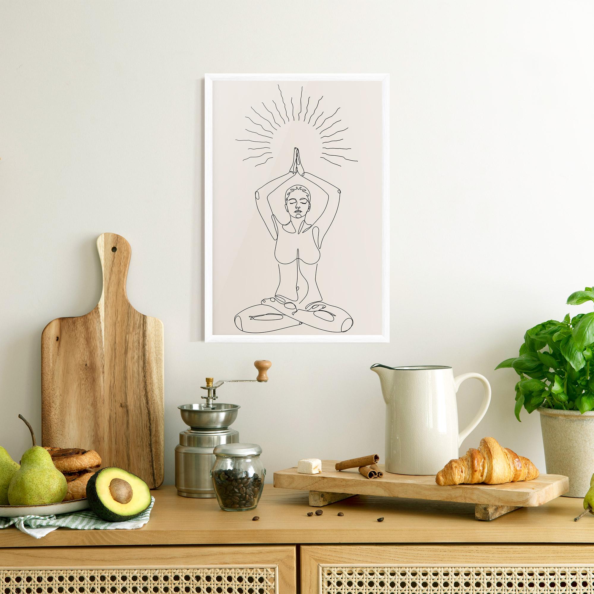 Poster Înrămat Yoga Sun mockup 8