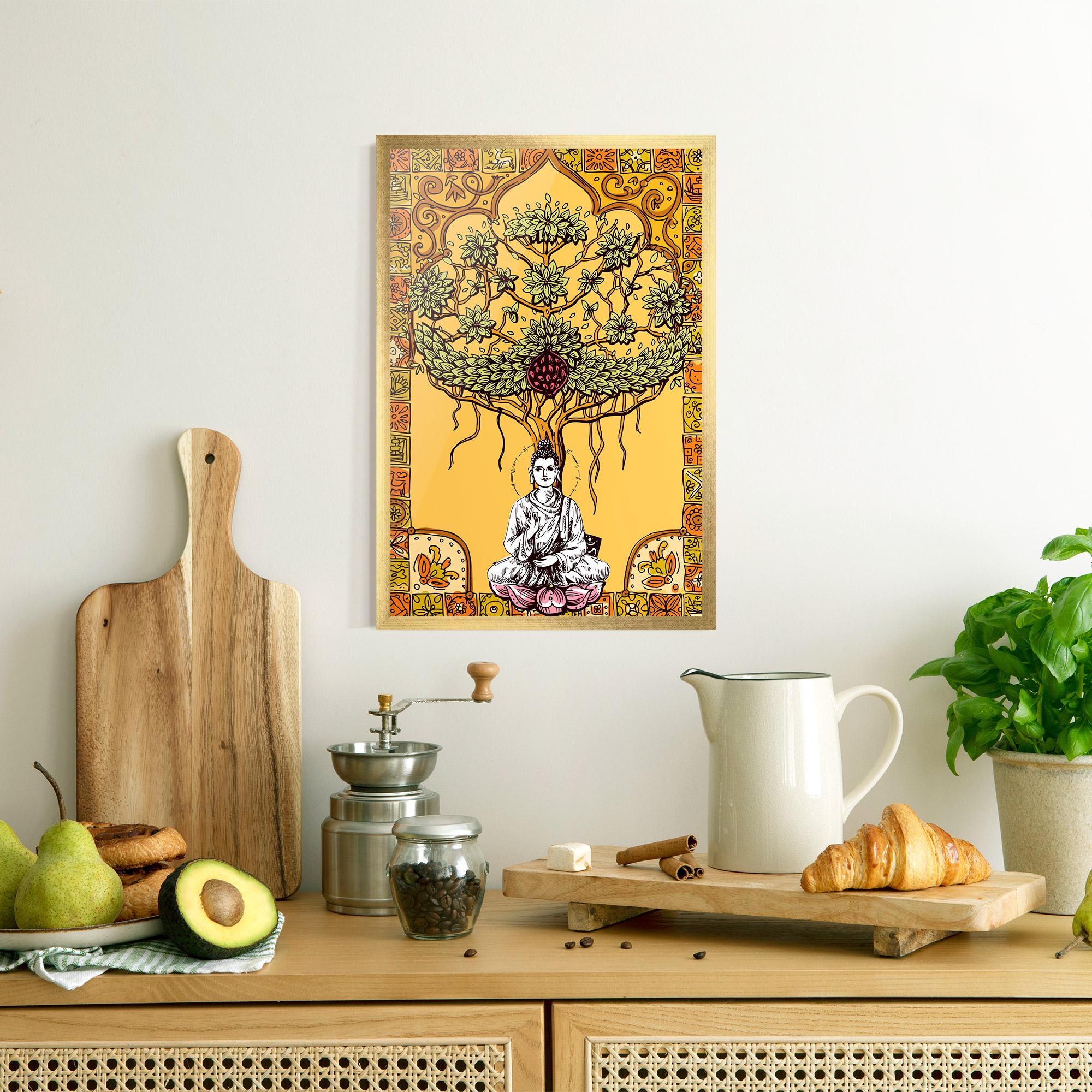 Poster Înrămat Meditation Three mockup 8