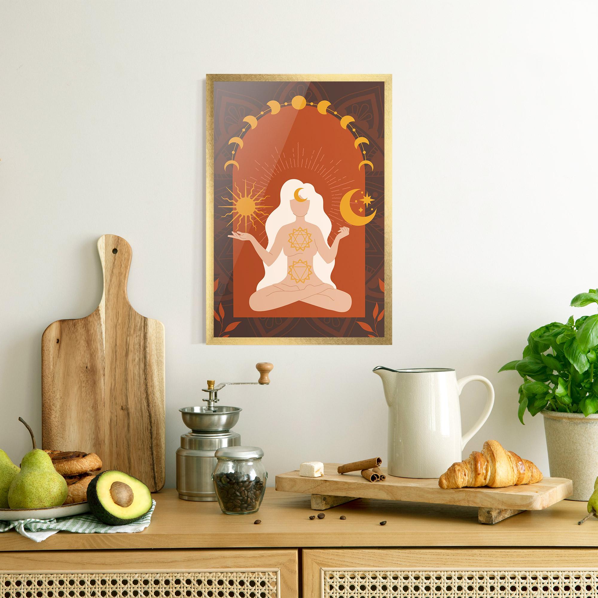 Poster Înrămat Sun Moon Meditation mockup 8