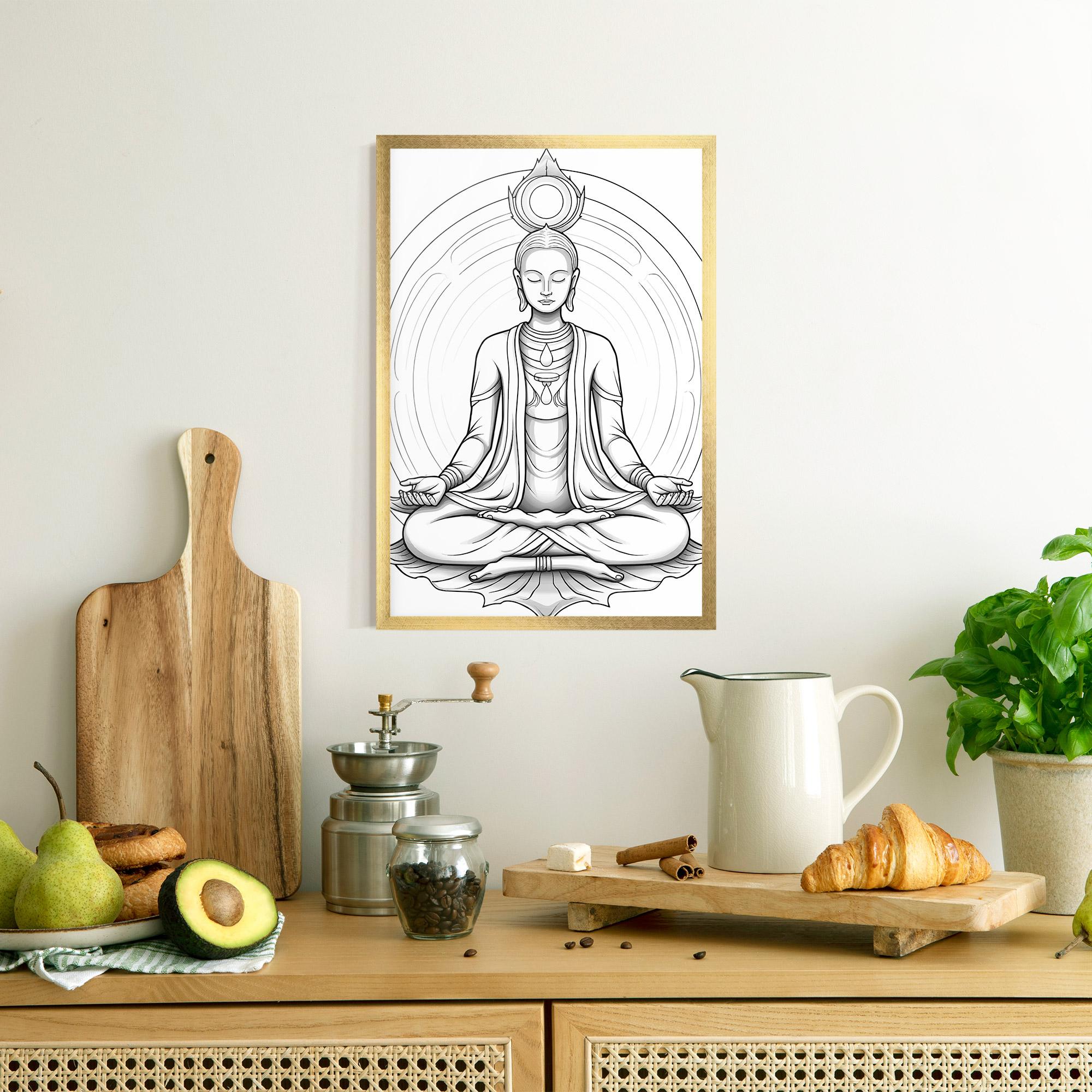 Poster Înrămat Yoga Peace mockup 8