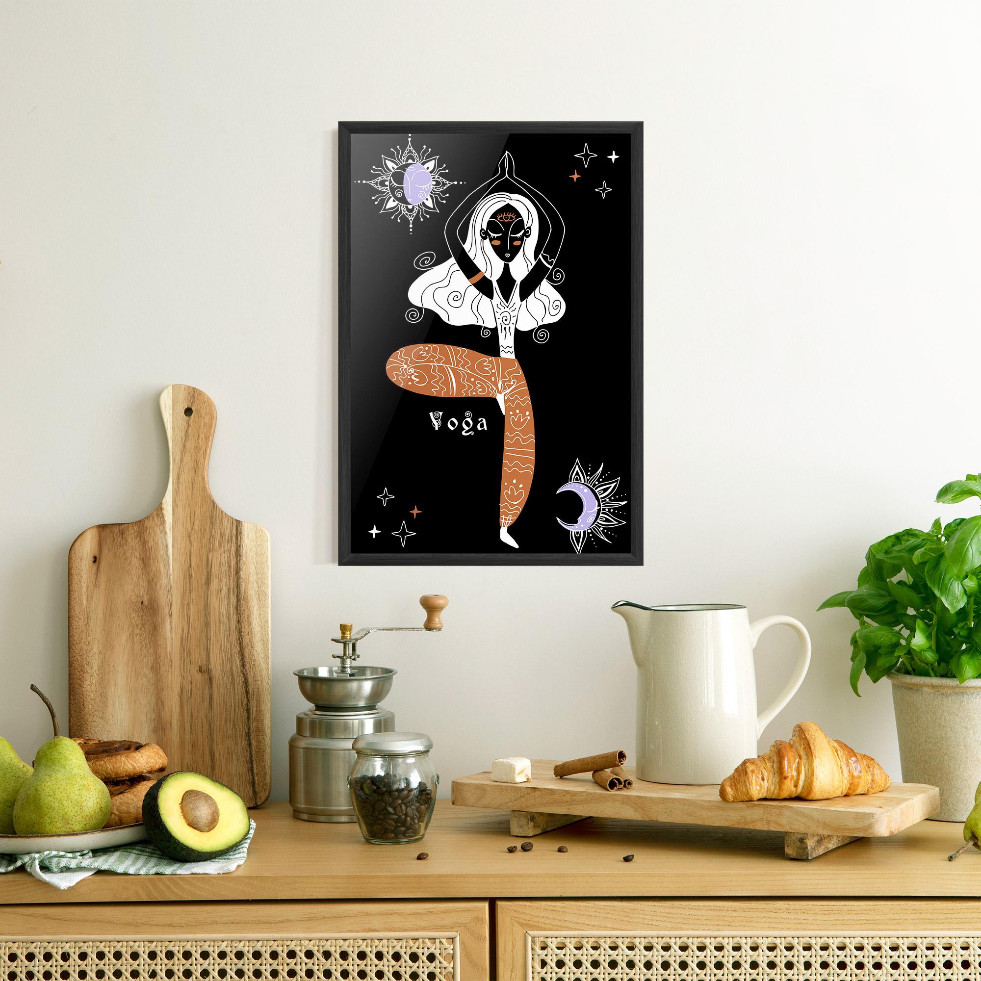 Poster Înrămat Yoga Girl mockup 8