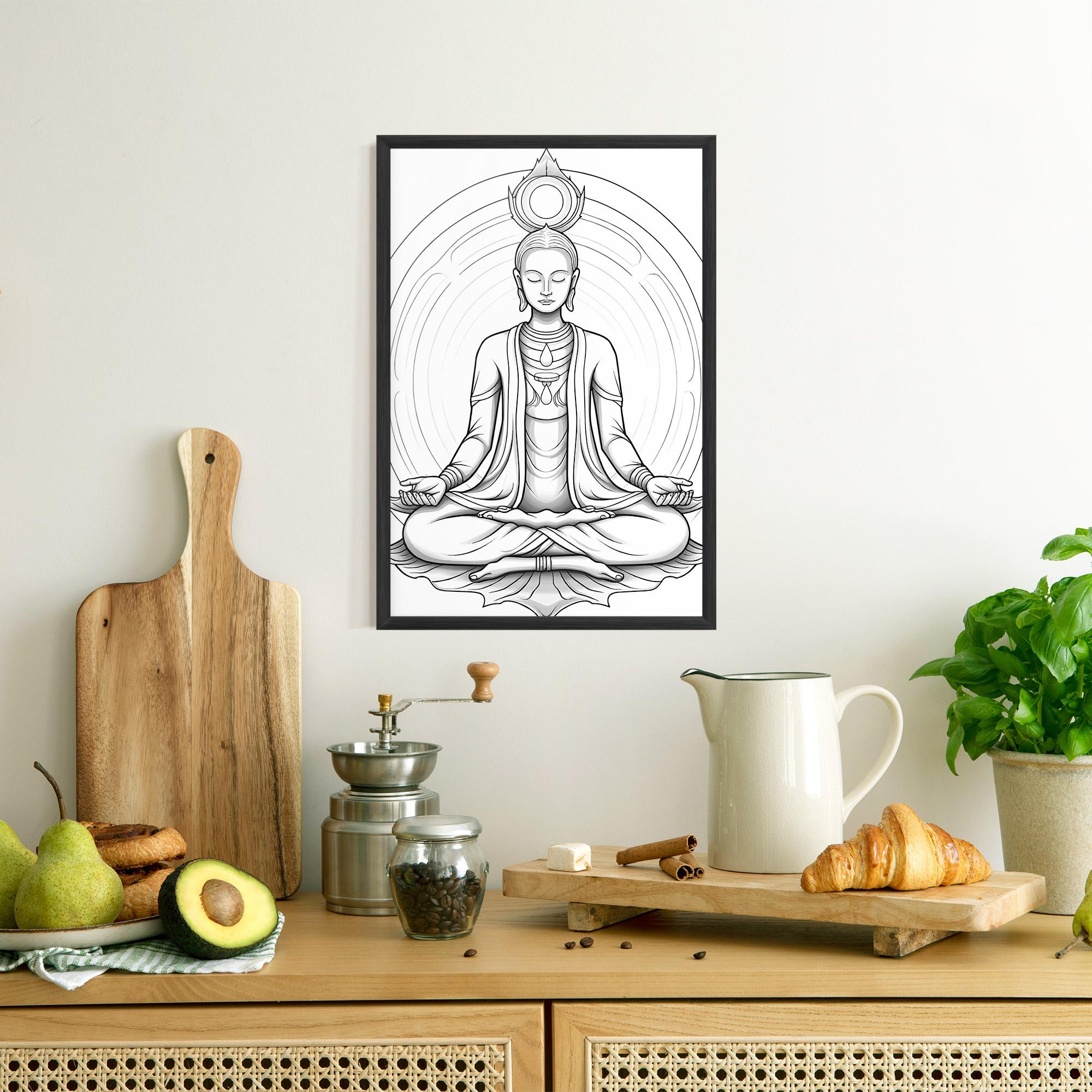 Poster Înrămat Yoga Peace mockup 8