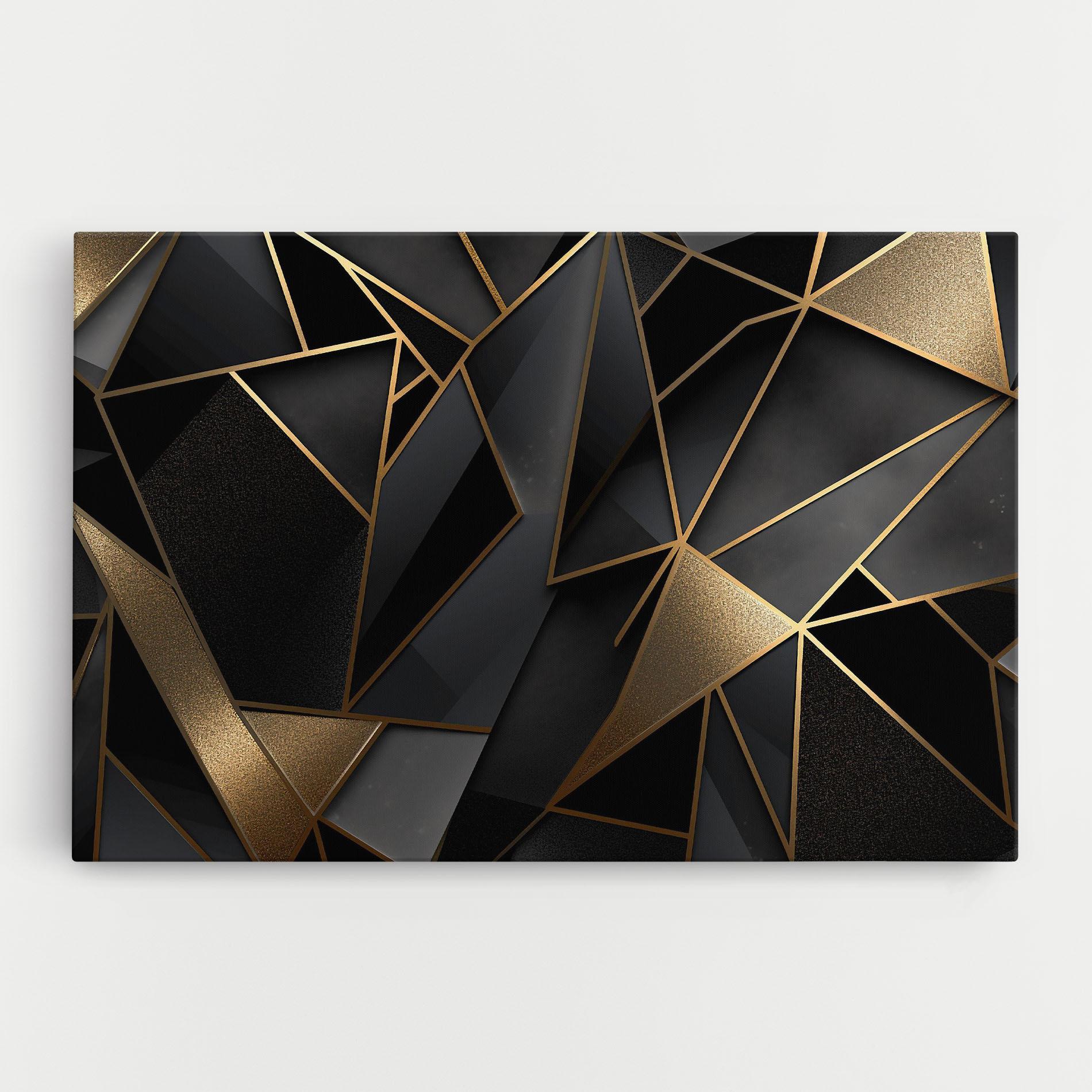 Tablou Canvas Abstract Golden Art mockup 0
