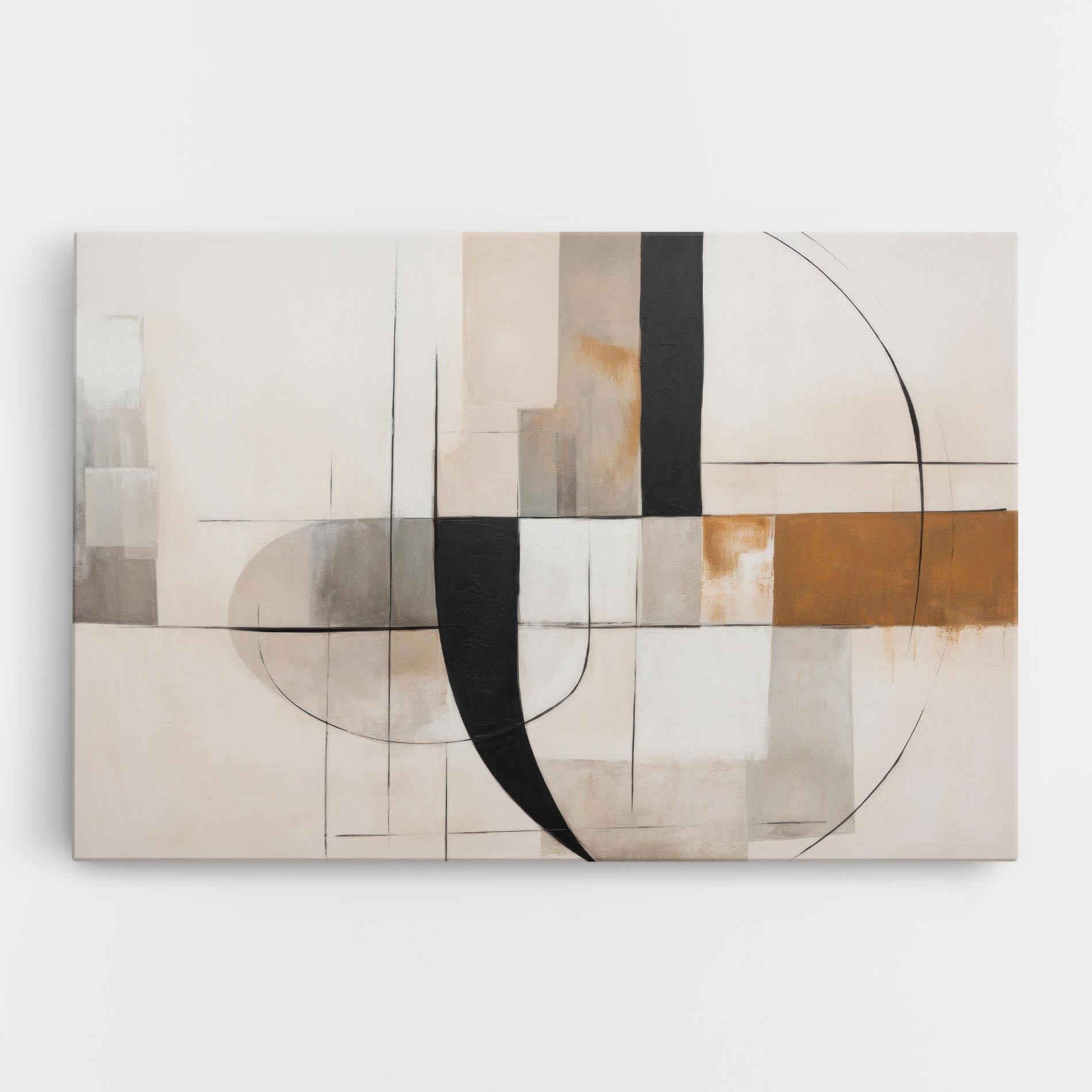 Tablou Canvas Black Abstract Lines mockup 0