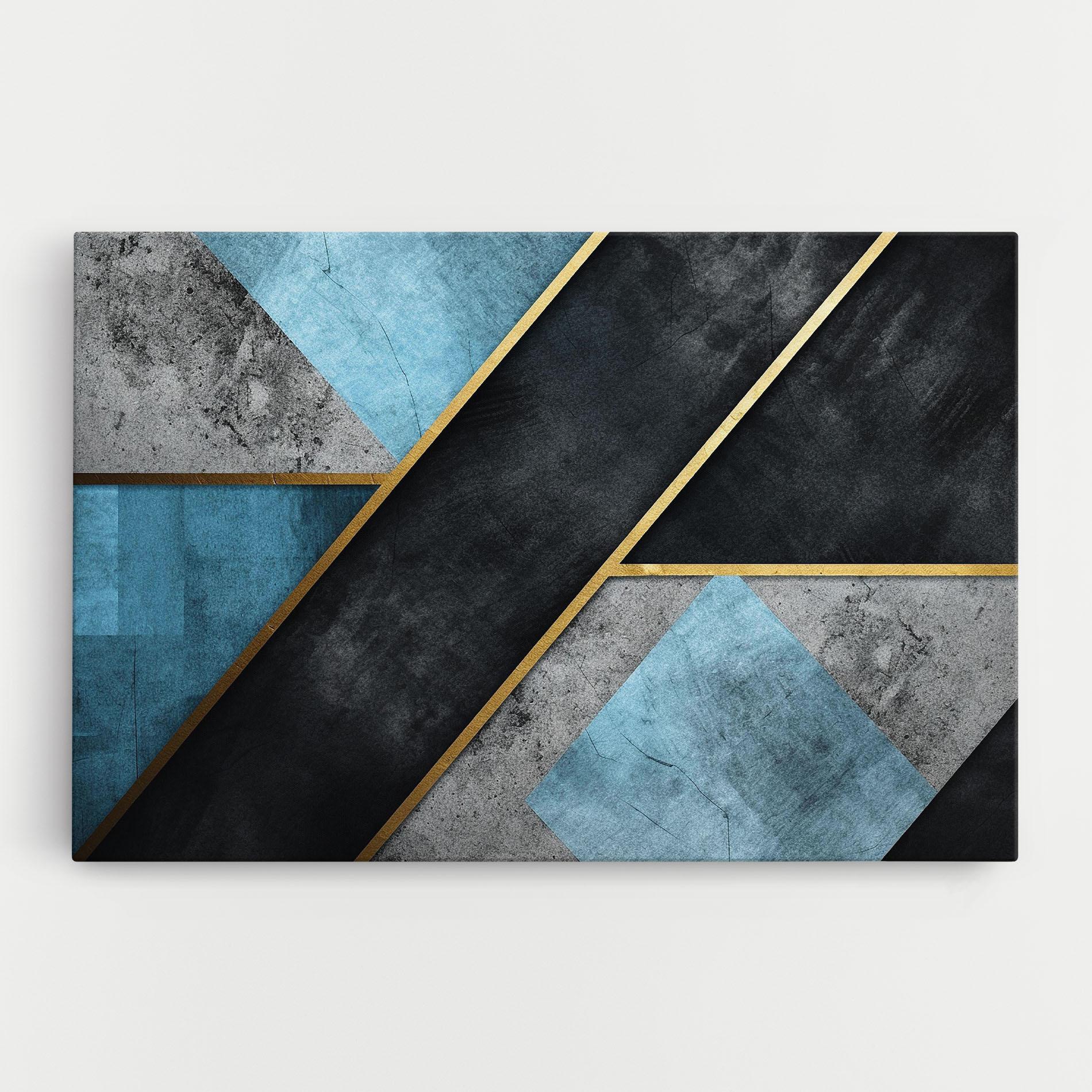 Tablou Canvas Grey With Blue Painting mockup 0