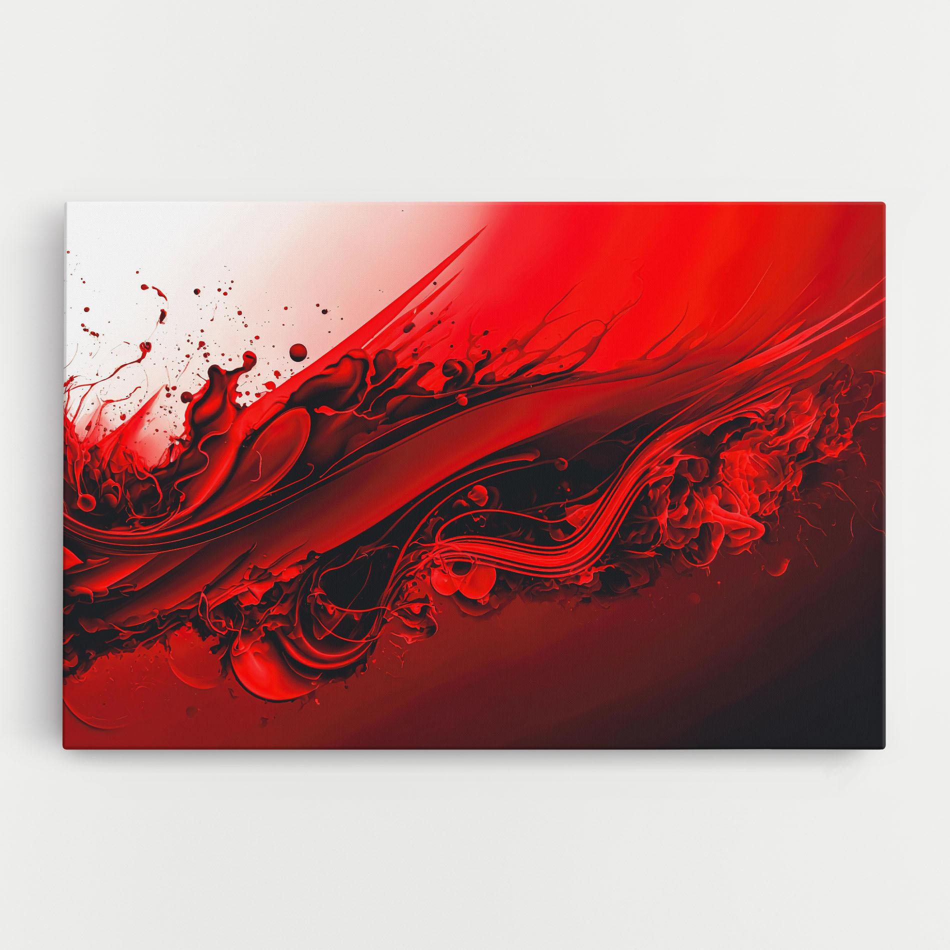Tablou Canvas Smooth Red Color mockup 0