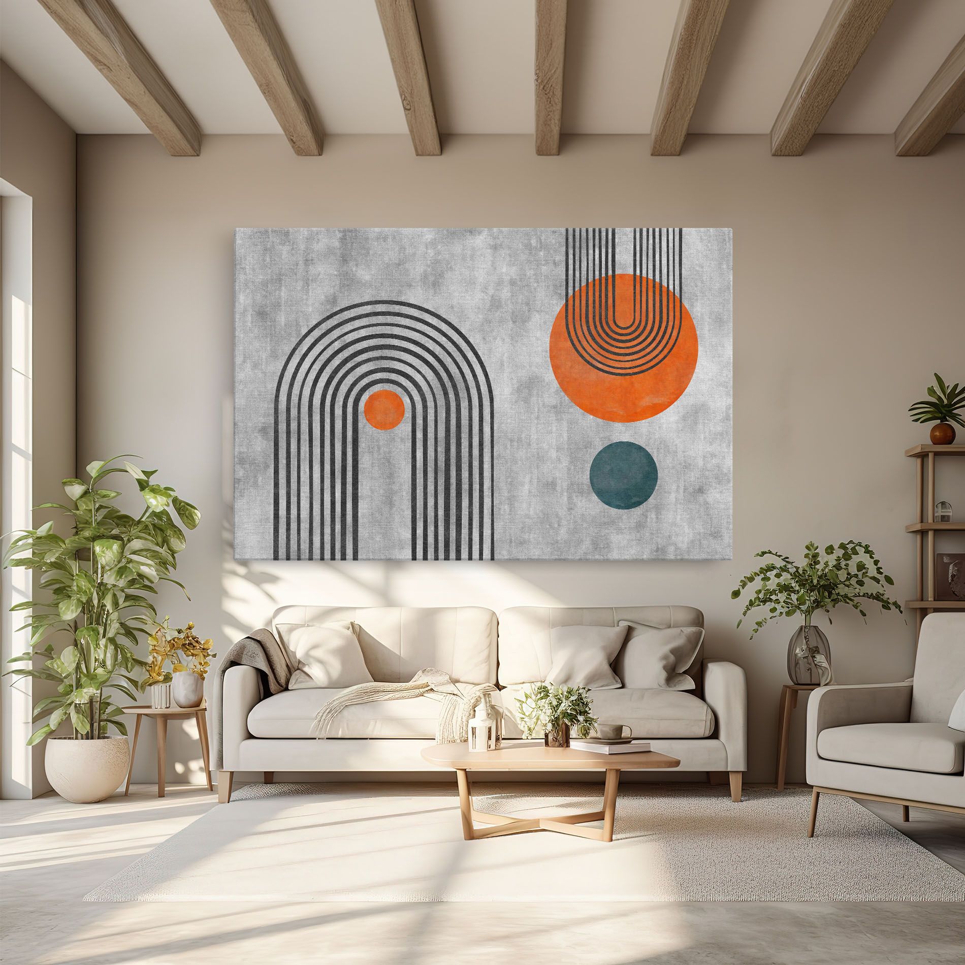 Abstract Orange Circles mockup 6