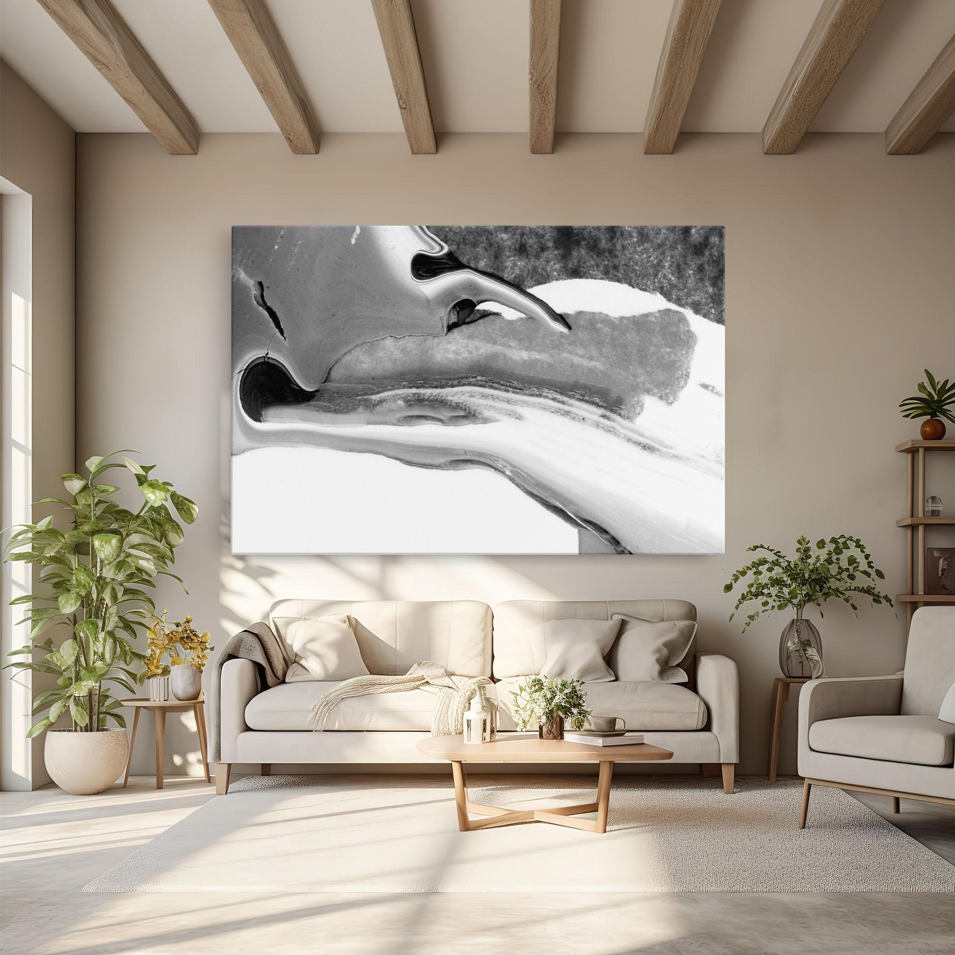 Tablou Canvas White Acrylic Painting mockup 6
