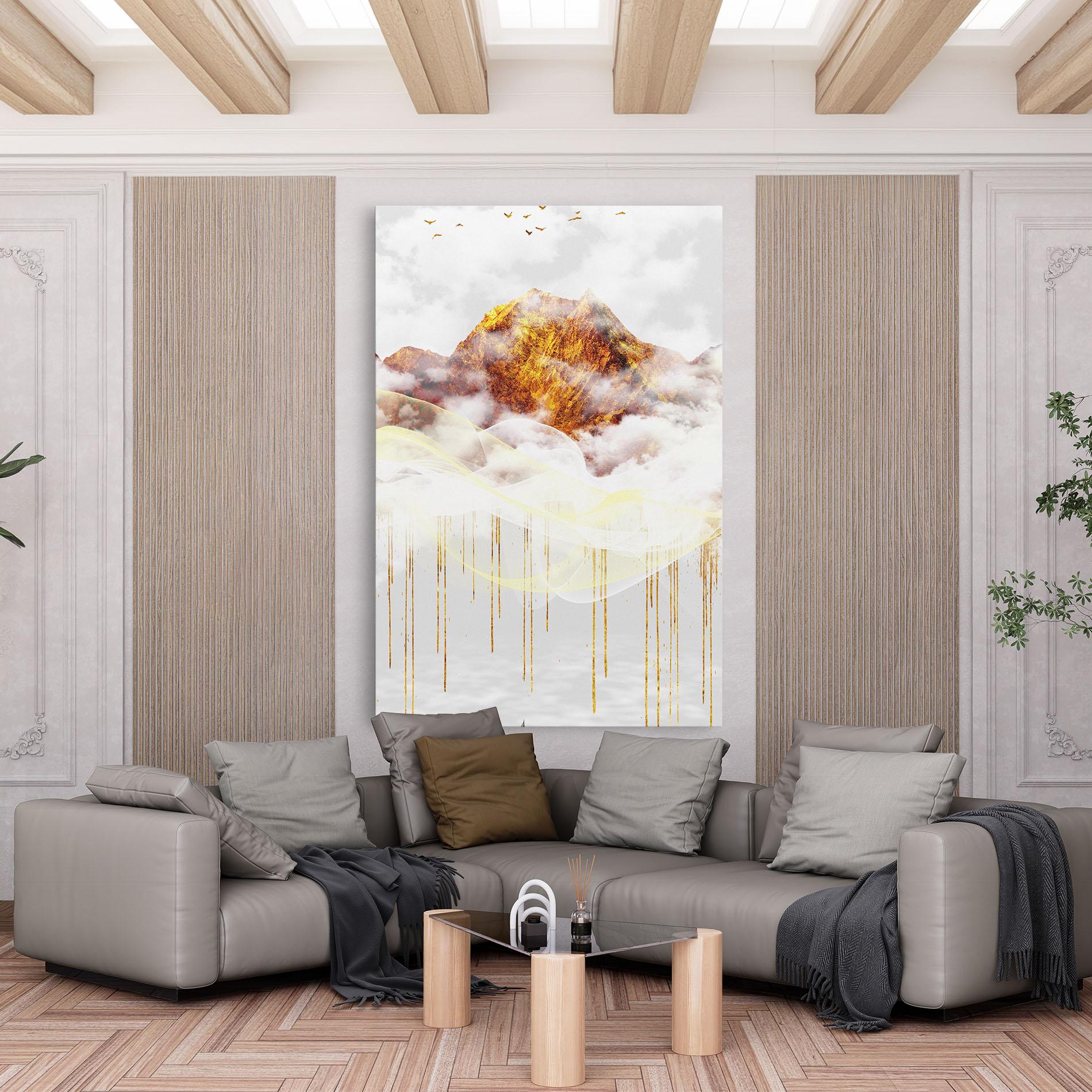Tablou Canvas Abstract Golden Landscape 3 mockup 6