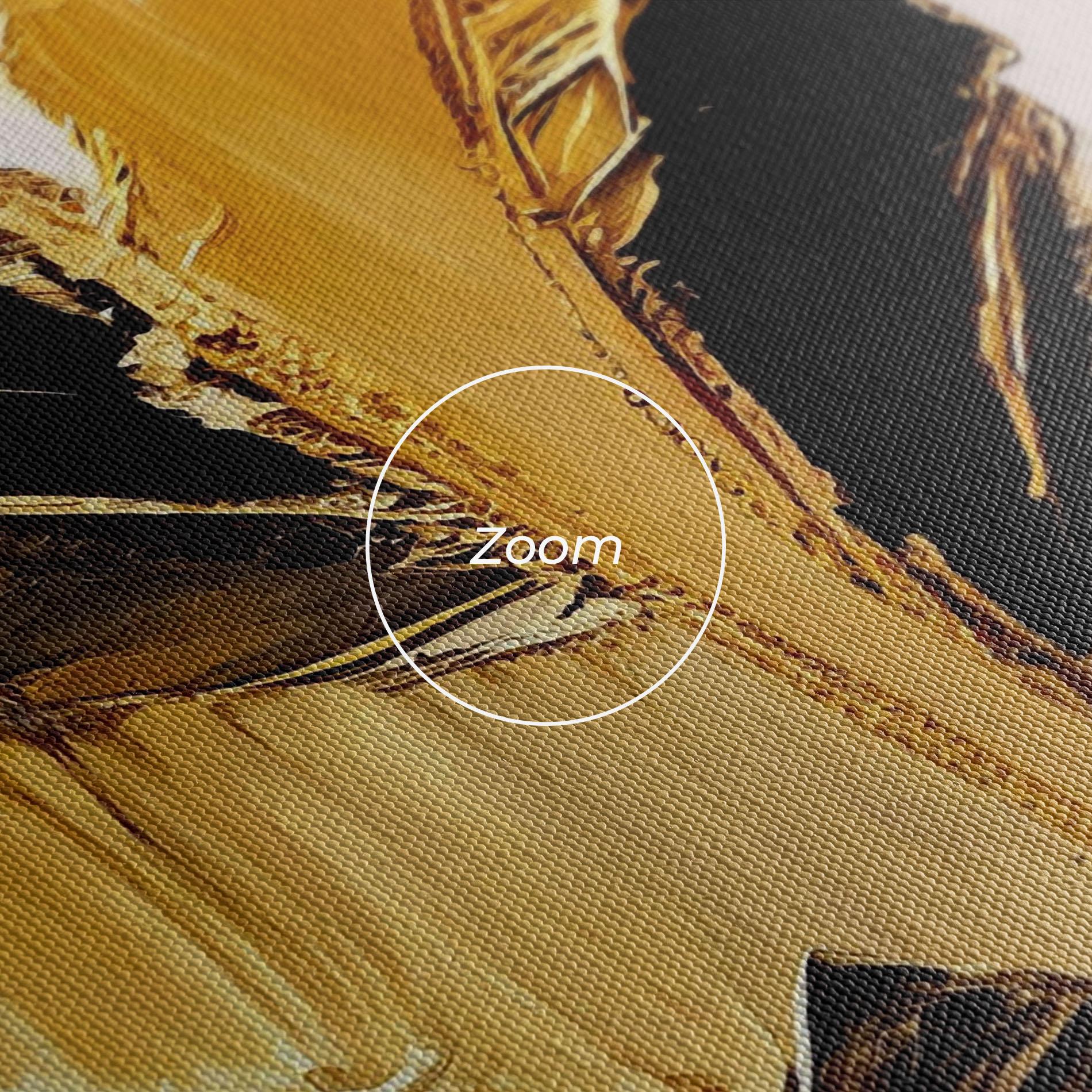 Tablou Canvas Balck With Gold Leafs mockup 3