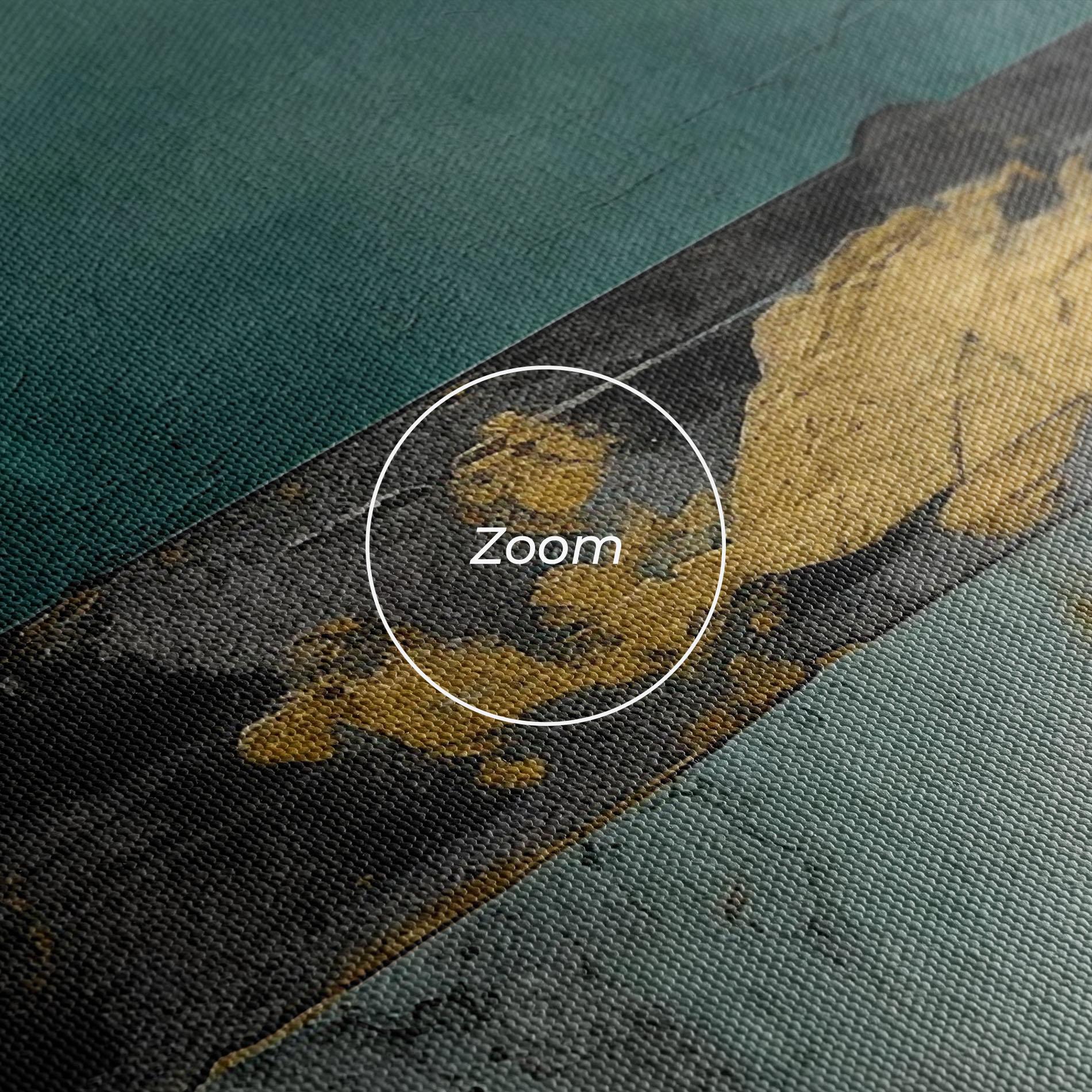 Tablou Canvas Golden Green Painting mockup 3