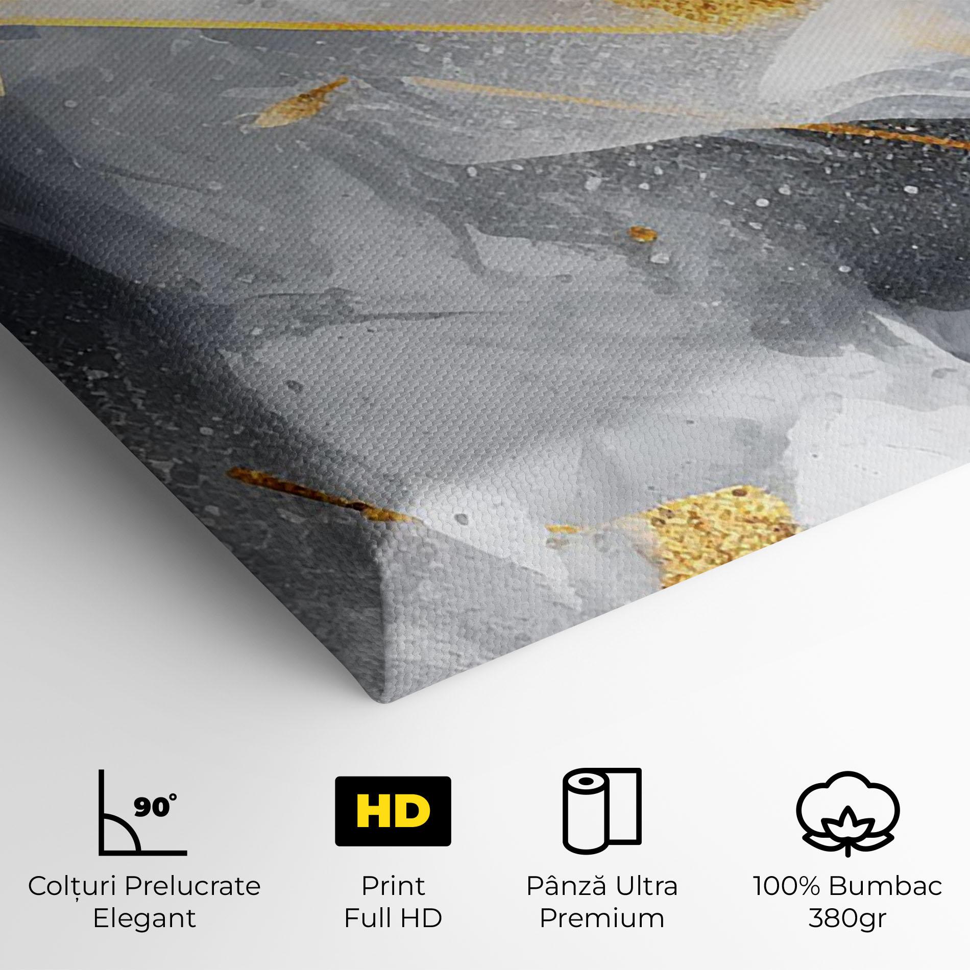 Tablou Canvas Abstract Gold Blue Pattern mockup 4