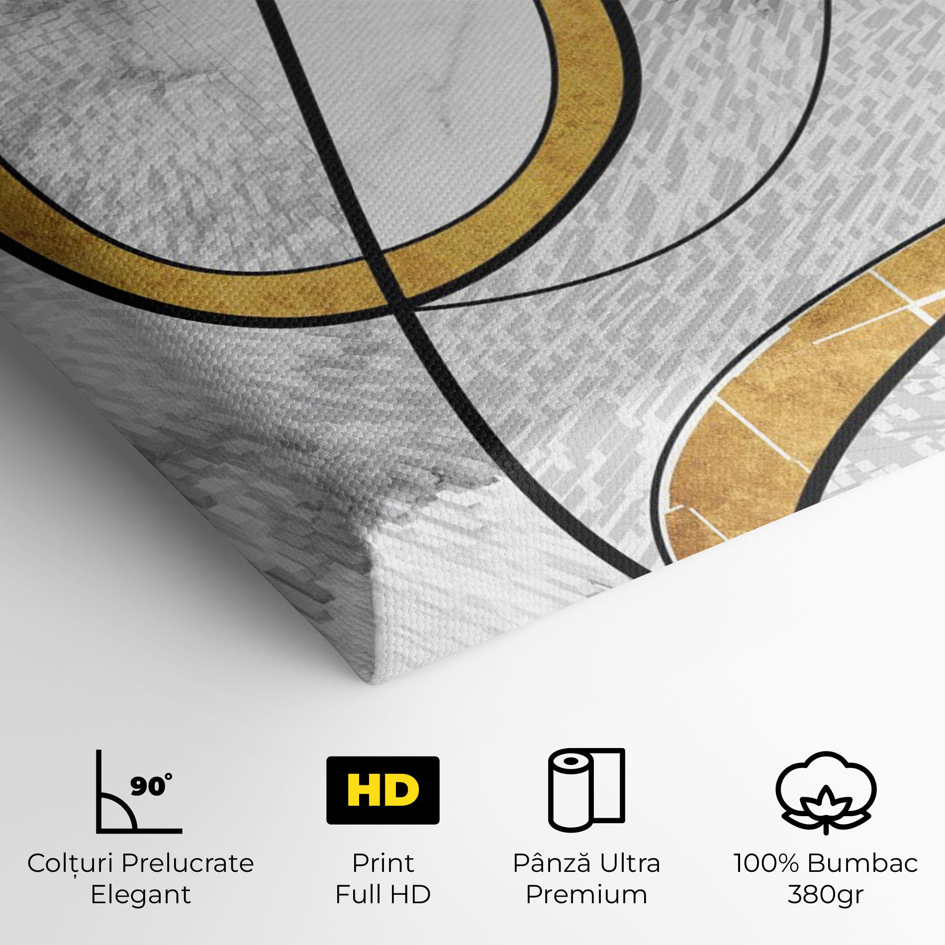 Tablou Canvas Abstract Gold Lines mockup 4