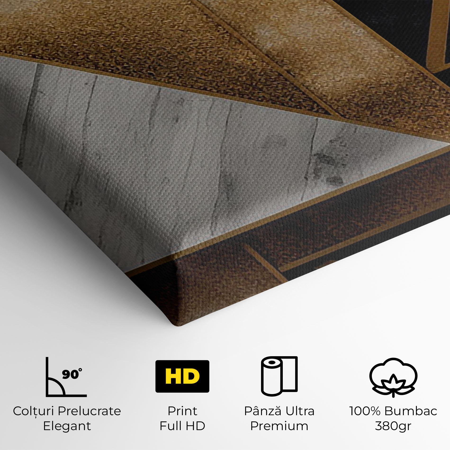 Tablou Canvas Abstract Gold Square mockup 4